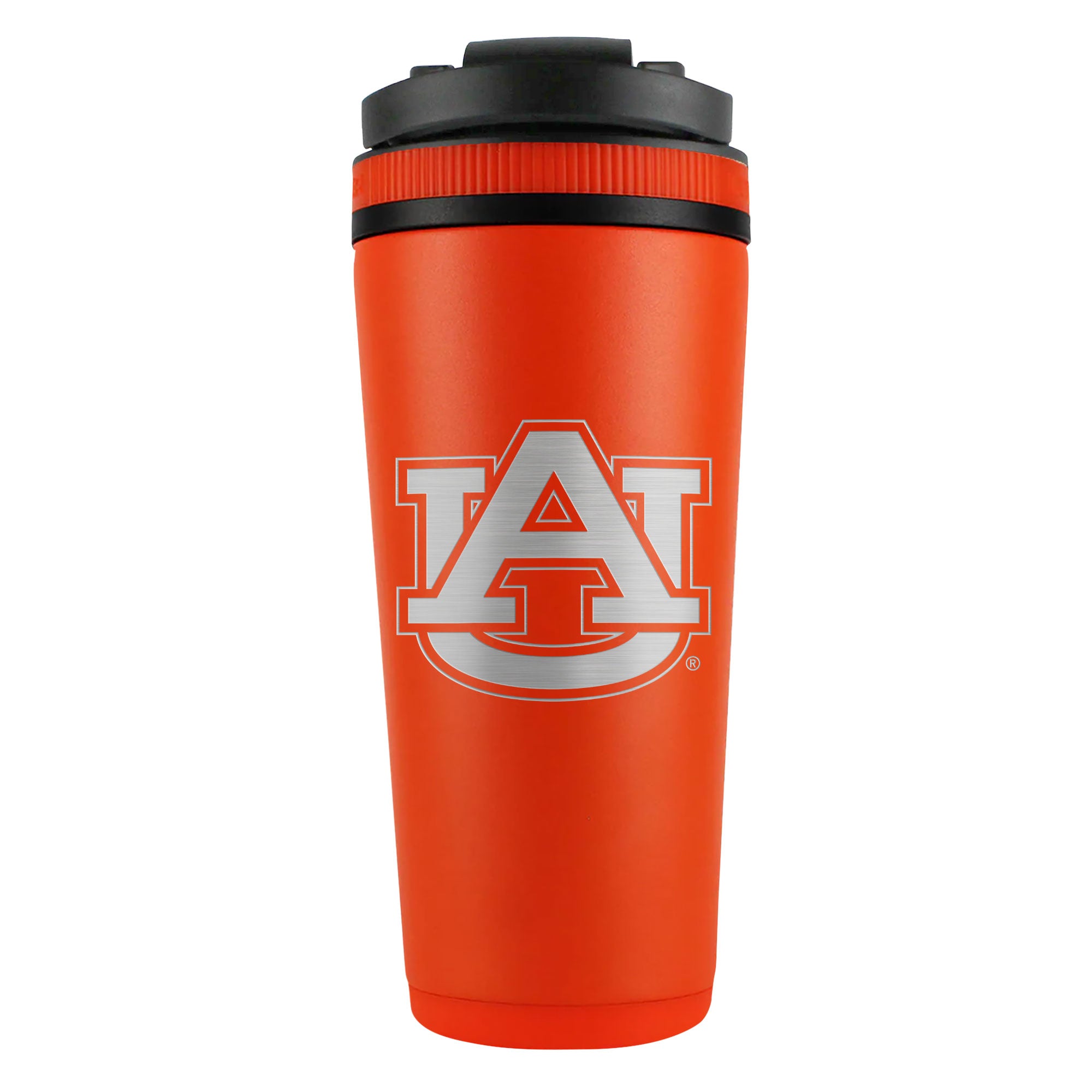 Officially Licensed Auburn University 26oz Insulated Ice Shaker Cup - Orange | Leak-Proof Stainless Steel Water Bottle for Gym, Workouts & Outdoor Activities