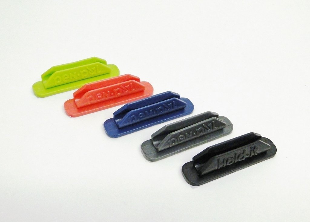 PenPal LLC 25-Pack Rubber Pen and Pencil Holders - Black, Dark Grey, Light Green, Dark Blue or Red (Dark Blue) - Perfect for Office, School, and Home Organization