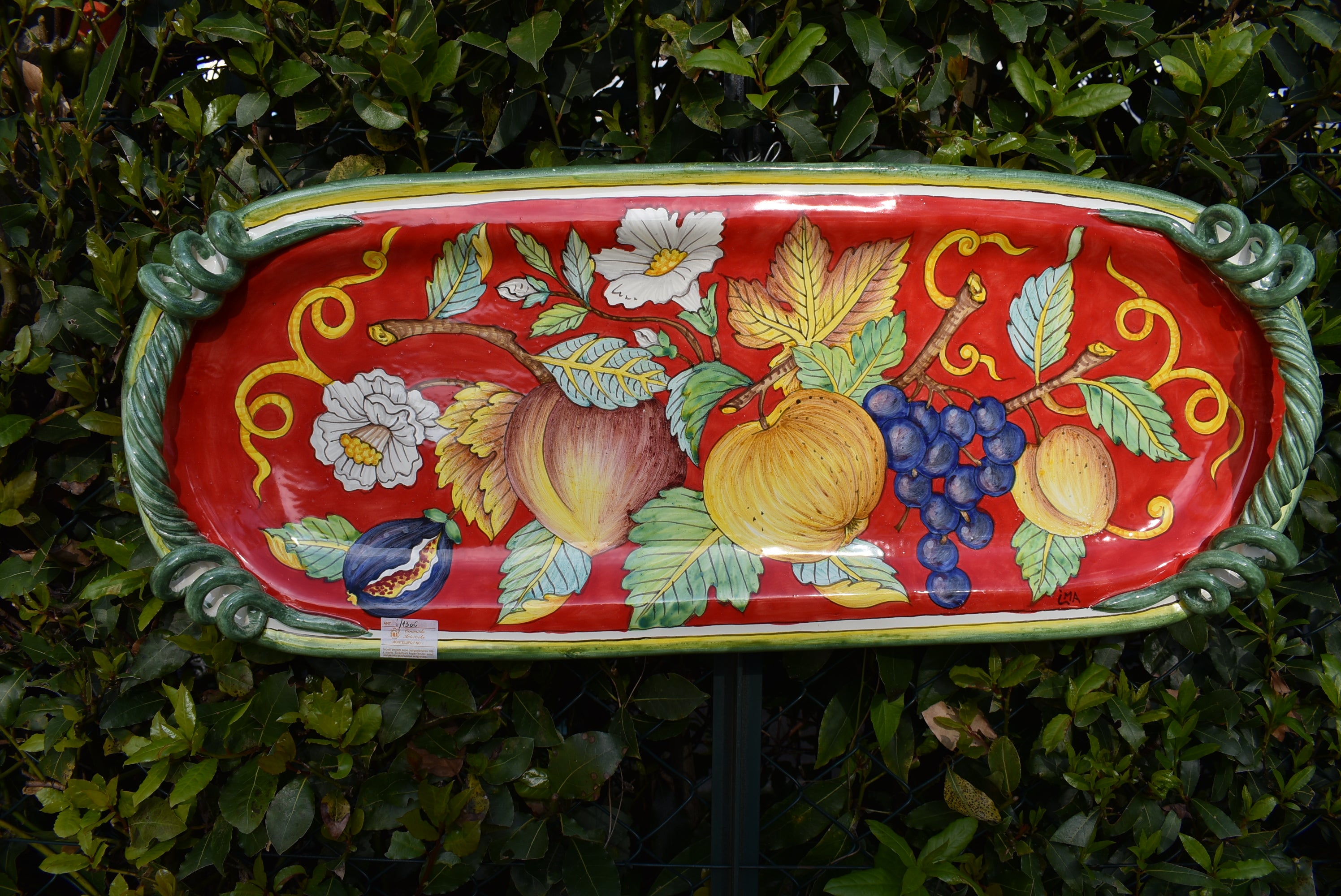 Large Ceramic Center Basket Bowl - Perfect for Fruit Display, Home Decor, and Kitchen Storage