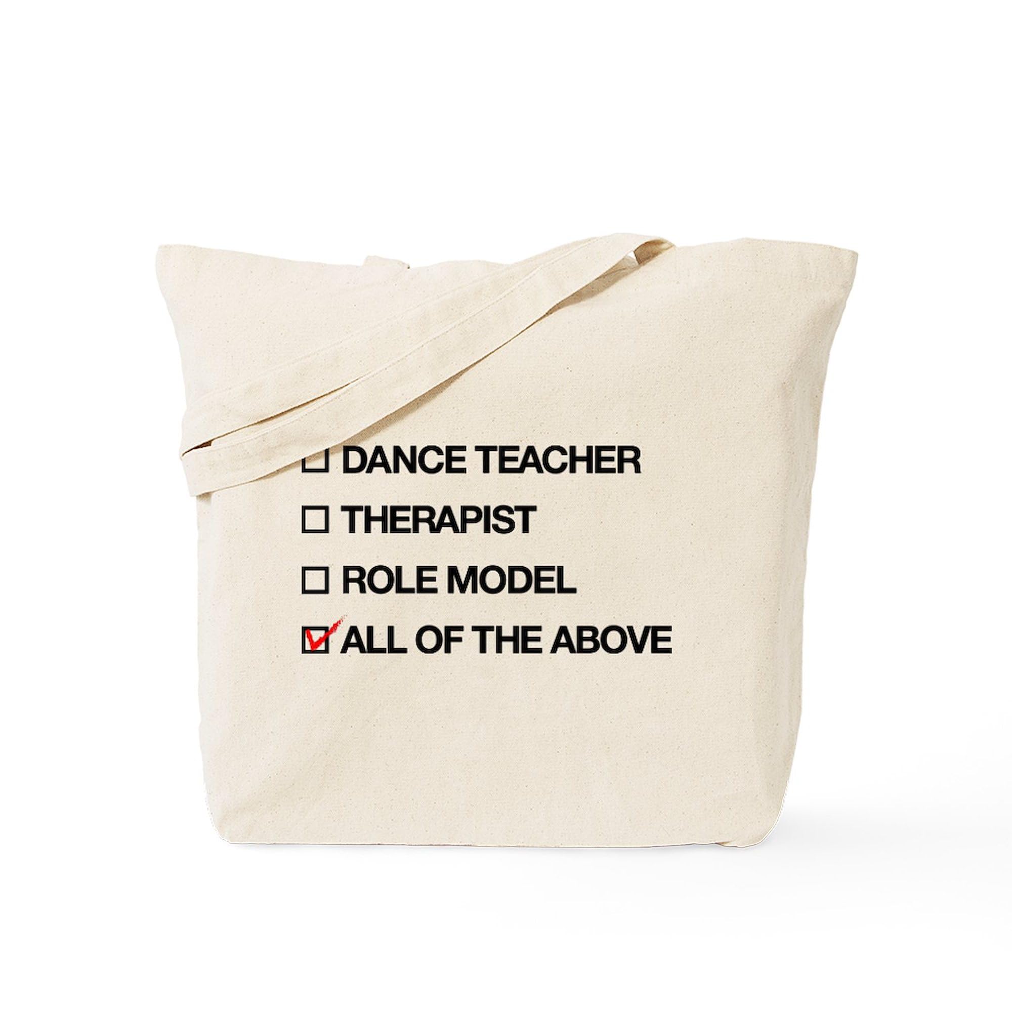 Dance Teacher Tote Bag - Natural Canvas Reusable Shopping Bag for Dance Instructors | Perfect for Dance Classes, Rehearsals & Grocery Shopping