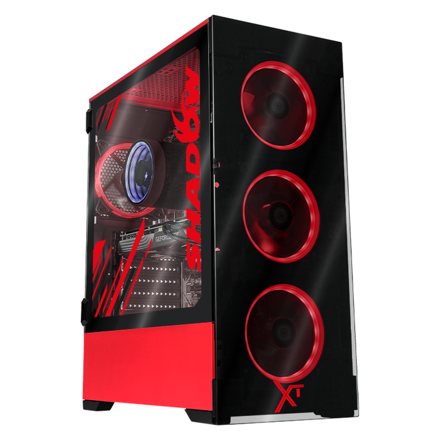 Xtreme PC Gaming Desktop - NVIDIA GeForce RTX 4070 Super, AMD Ryzen 9 5900X, 32GB RAM, 960GB SSD + 4TB HDD, WiFi, Shadow Red Case - Ultimate 4K Gaming & Streaming Setup for Esports & Content Creation
