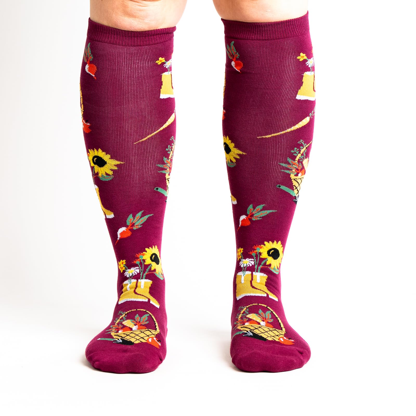 Fun Knee High Socks for Women | Novelty Printed Crew Socks | Gift for Her, Workout, Cosplay & Everyday Wear