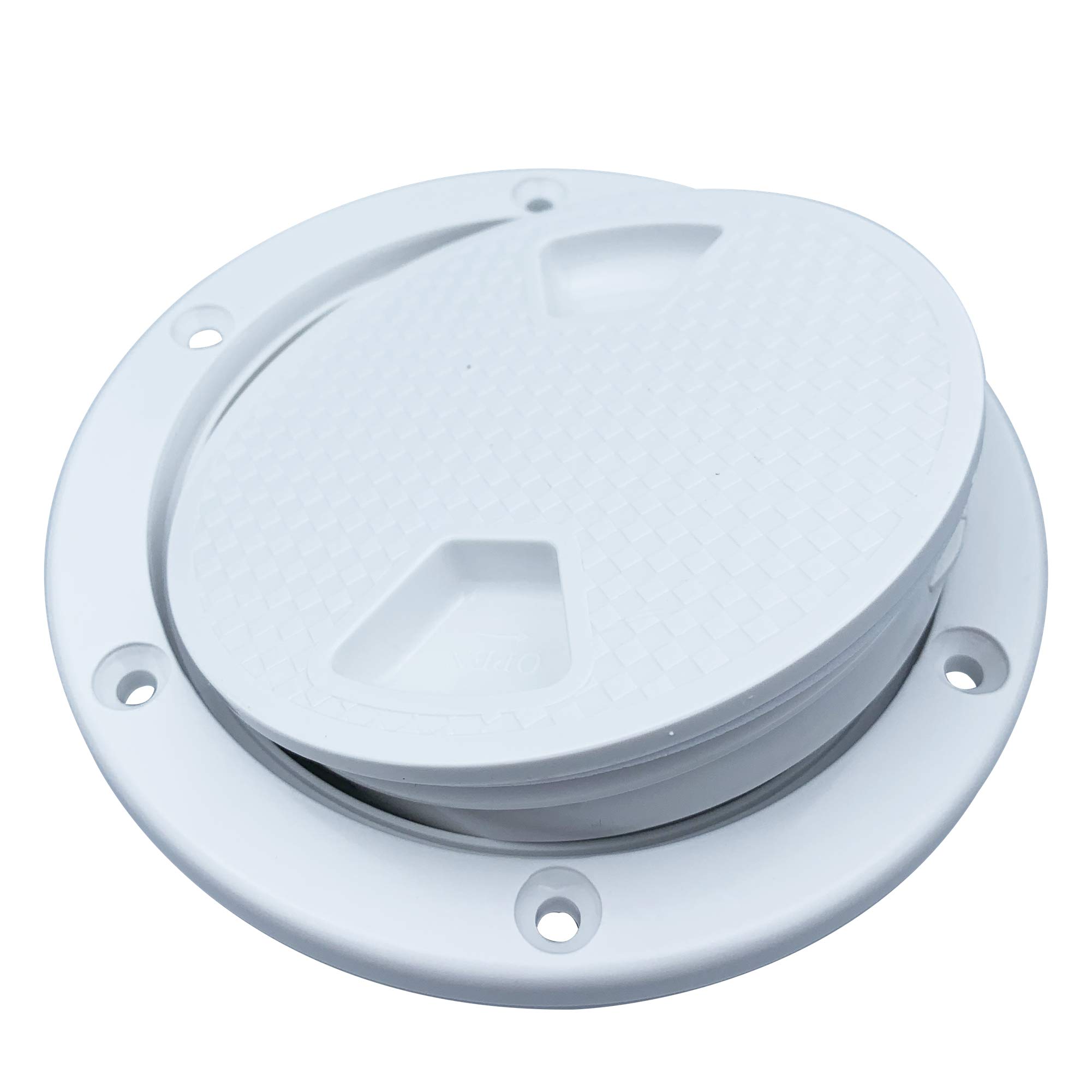 4 Inch Round Marine Boat Inspection Deck Plate Hatch - Waterproof with Detachable Cover & Pre-Drilled Holes for Kayak, Yacht & Outdoor Installations | Perfect for Deck Access, Storage & Maintenance on Boats and Watercraft