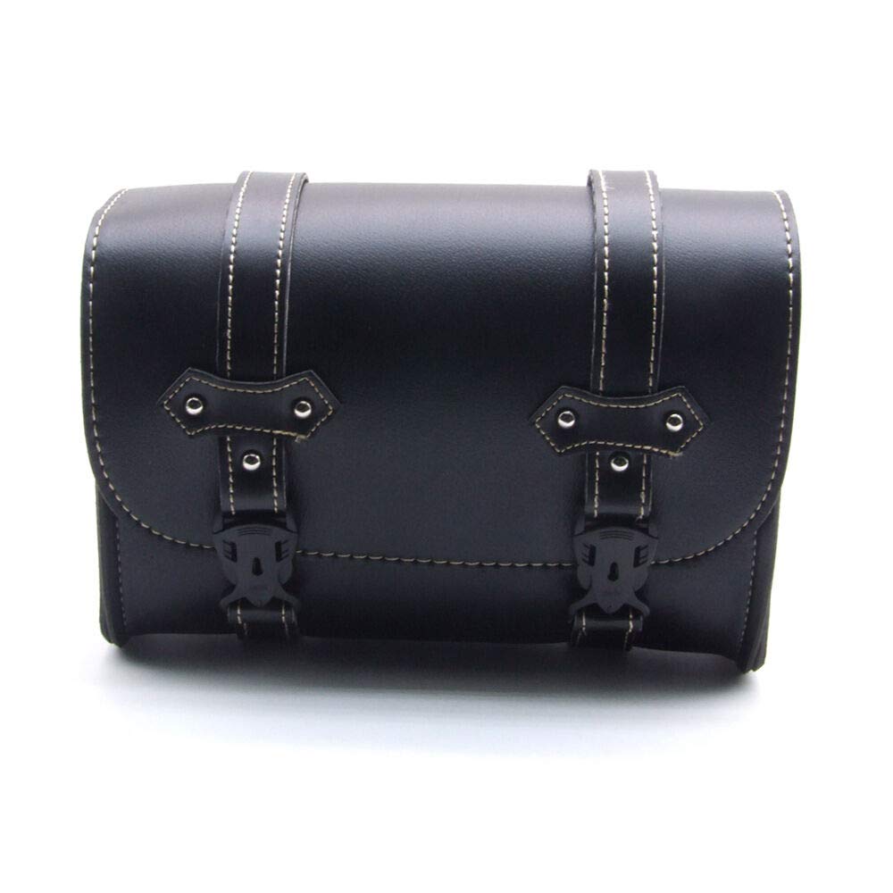 TOTMOX Motorcycle Saddle Bag - Waterproof PU Leather Storage Side Bag for Tools & Accessories - Perfect for Harley, Cruiser & Touring Bikes