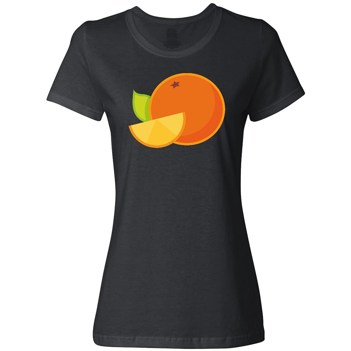Inktastic Orange Fruit Women's T-Shirt - Soft Cotton Casual Tee for Summer, Graphic Fruit Print Top - Perfect for Outdoors, Beach & Everyday Wear