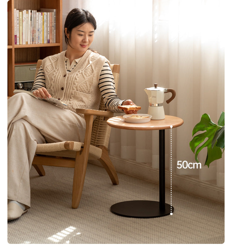 Premium Black Walnut Solid Wood Side Table - Handcrafted Nightstand with Natural Wood Grain - Perfect for Bedroom, Living Room & Office Decor
