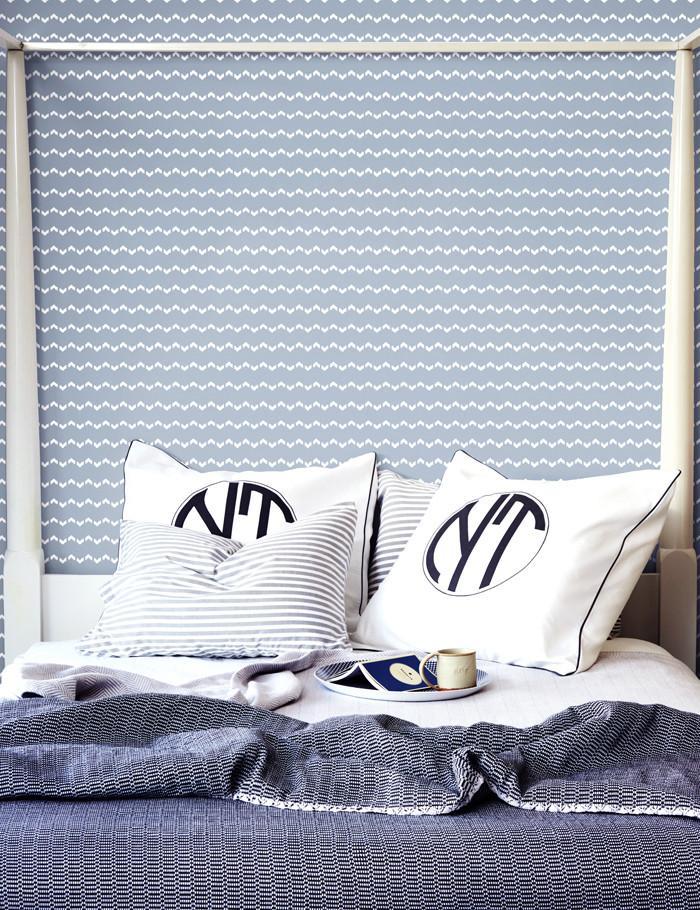 Fes Zag Wallpaper by Wallshoppe - Premium Slate Gray Peel & Stick Removable Wallpaper - Perfect for Living Room, Bedroom, or Office Decor