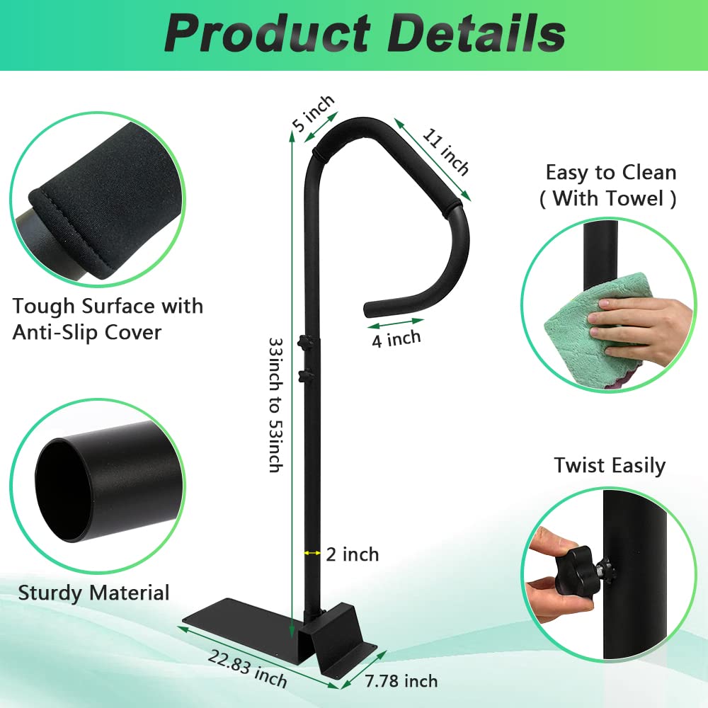 **Hot Tub Handrail with Slide - Spa Safety Grab Bar for Easy Entry & Exit - Non-Slip Hot Tub Steps Railing with Mount Base - Perfect for Indoor/Outdoor Spas & Jacuzzis (Ideal for Seniors & Mobility Assistance)**