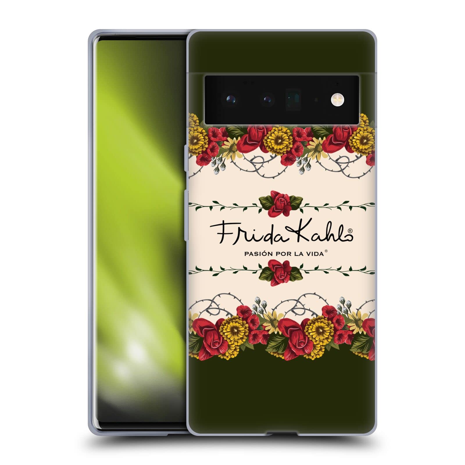 Frida Kahlo Floral Case for Google Pixel 6 Pro - Soft Gel Cover for Daily Use