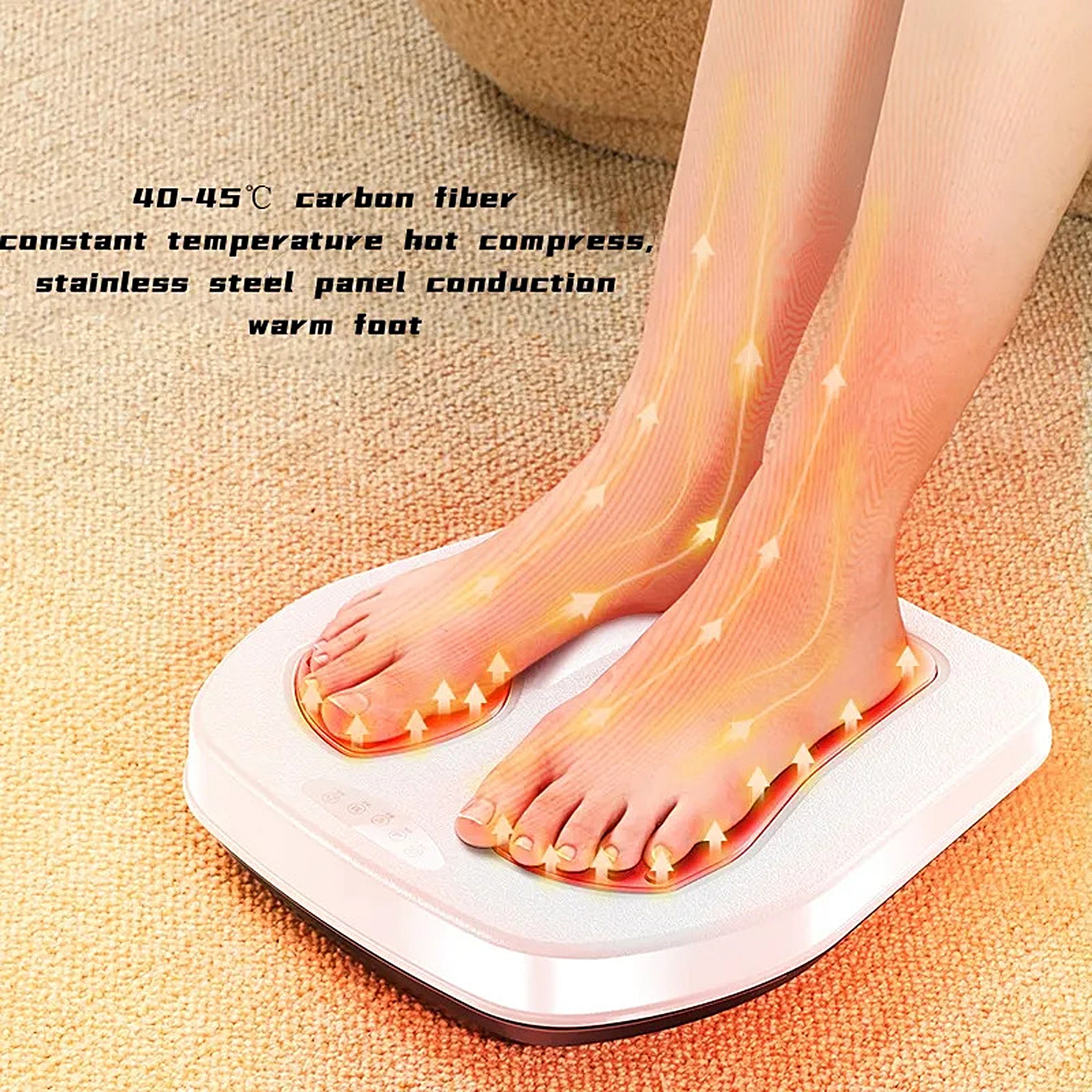 Foot Dr Energym 4-in-1 Leg & Foot Massager with Microcurrent & Heat Therapy - Relieve Pain, Improve Circulation for Home & Office Use