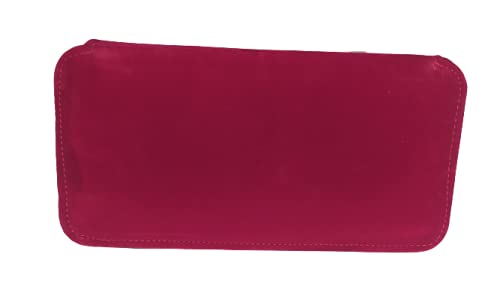 Premium Maroon Jewelry Pouch & Vanity Box - 12x6 Inches Beauty Organizer for Travel, Storage & Gifting (1 Piece)