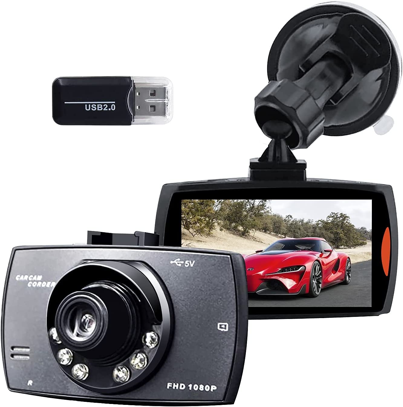 Best Dash Cam for Cars - 4K Ultra HD Front and Rear View, Night Vision, G-Sensor, Loop Recording - Perfect for Road Trips, Uber/Lyft Drivers, and Fleet Vehicles