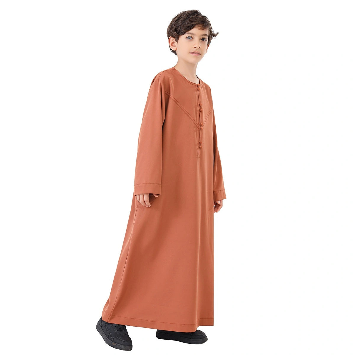 Arab Boy Thobe Middle East Thawb #B24887 - Traditional Islamic Robe for Kids - Perfect for Eid, Weddings & Special Occasions