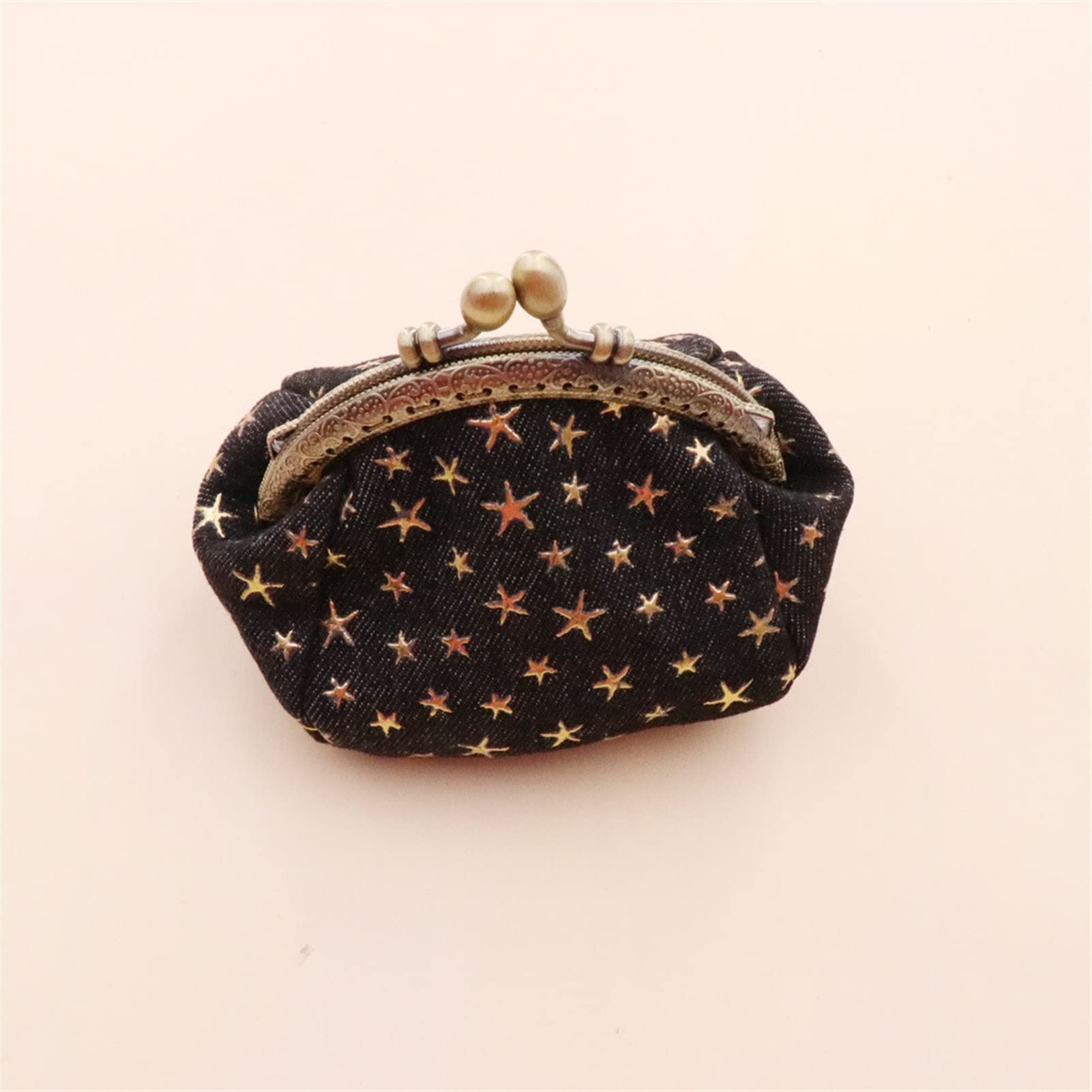 Zhengbo Vintage Women's Clutch Purse - Elegant Small Wallet with Hasp, Portable Coin Purse, Creative Dumpling Shape for Ladies | Perfect for Parties, Weddings & Evening Events (Black)