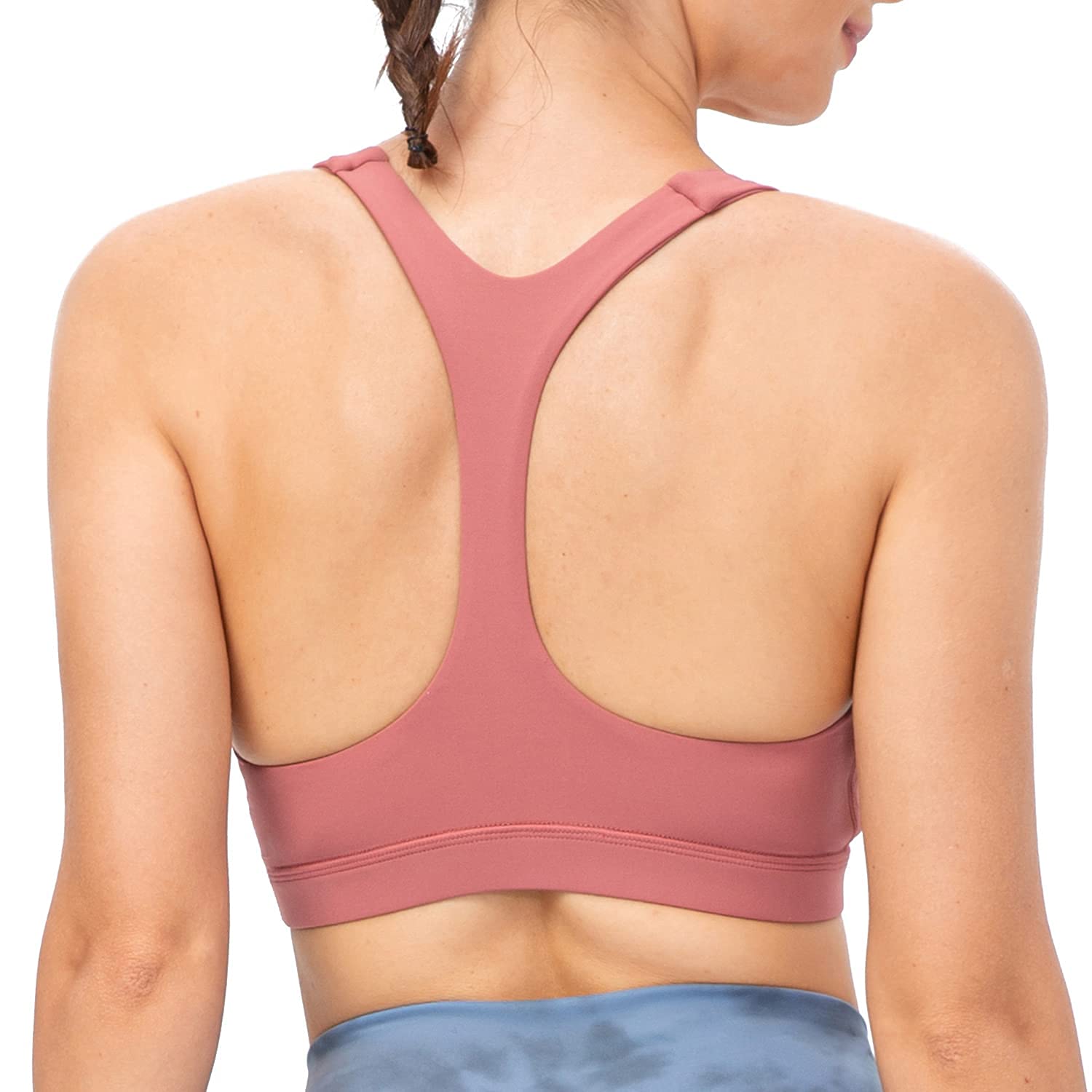 Lavento Women's Racerback Sports Bra - Padded Light Support Yoga Bra Top for Workout, Running & Gym | Comfortable Breathable Activewear for Women