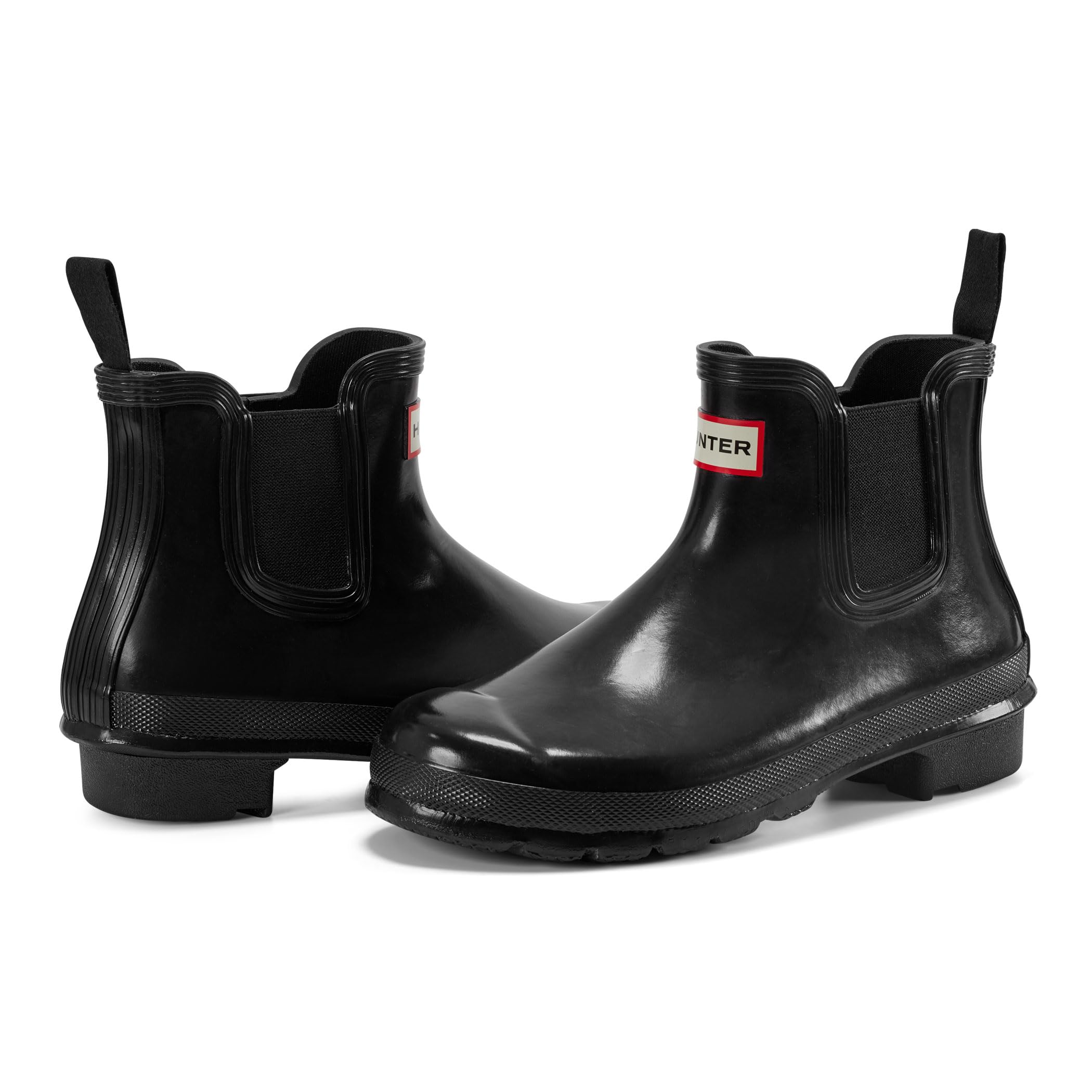 Hunter Women's Original Gloss Chelsea Boots - Waterproof Ankle Boots for Women, Comfortable Slip-On Rain Boots for Walking, Work & Outdoor Activities