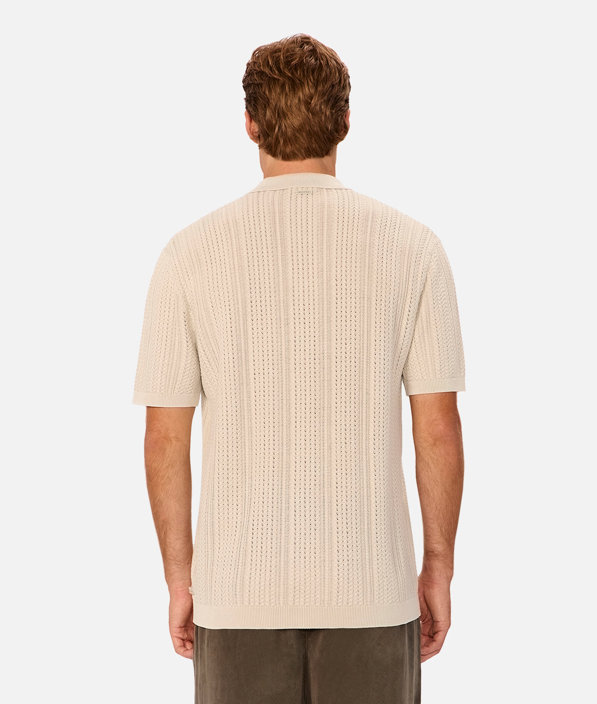 The Washed Alessio Short Sleeve Shirt in OD Stone - Casual Men's Button Down Shirt for Outdoor Activities & Everyday Wear