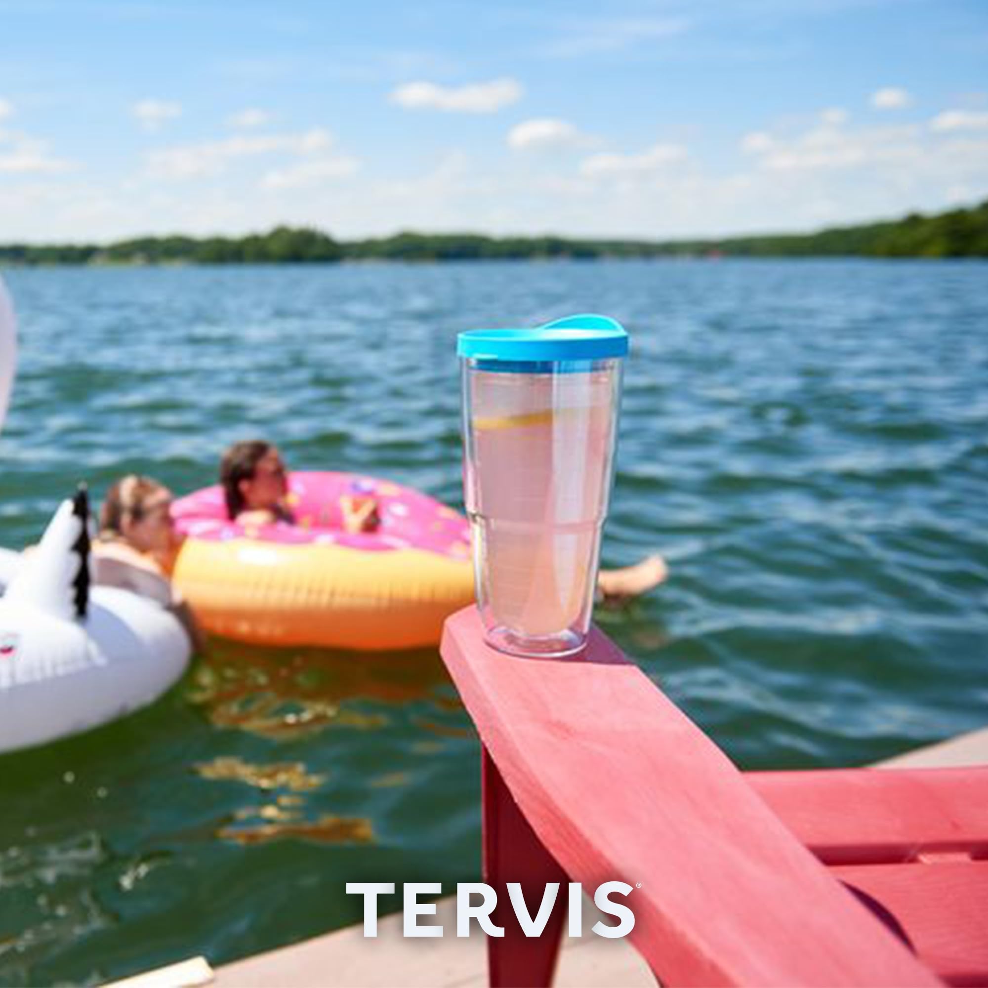 Tervis Softball Insulated Tumbler - 24oz Double Wall Vacuum Travel Mug for Hot & Cold Drinks, Made in USA, Durable Leak-Proof Cup for Coffee, Tea, Sports & Outdoor Activities