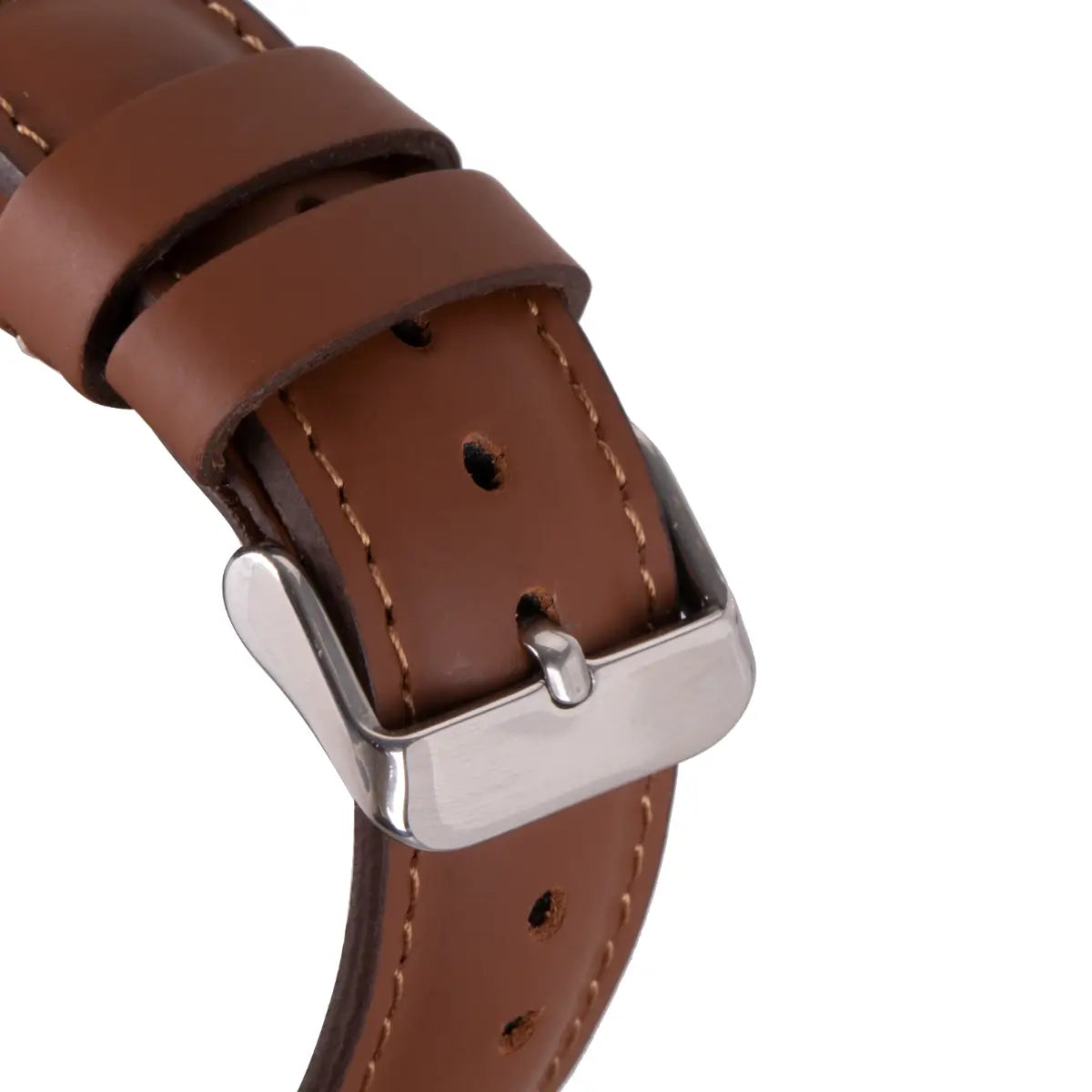 Premium Brown Water-Resistant Leather Apple Watch Band - Stylish & Durable for Work, Gym & Everyday Wear