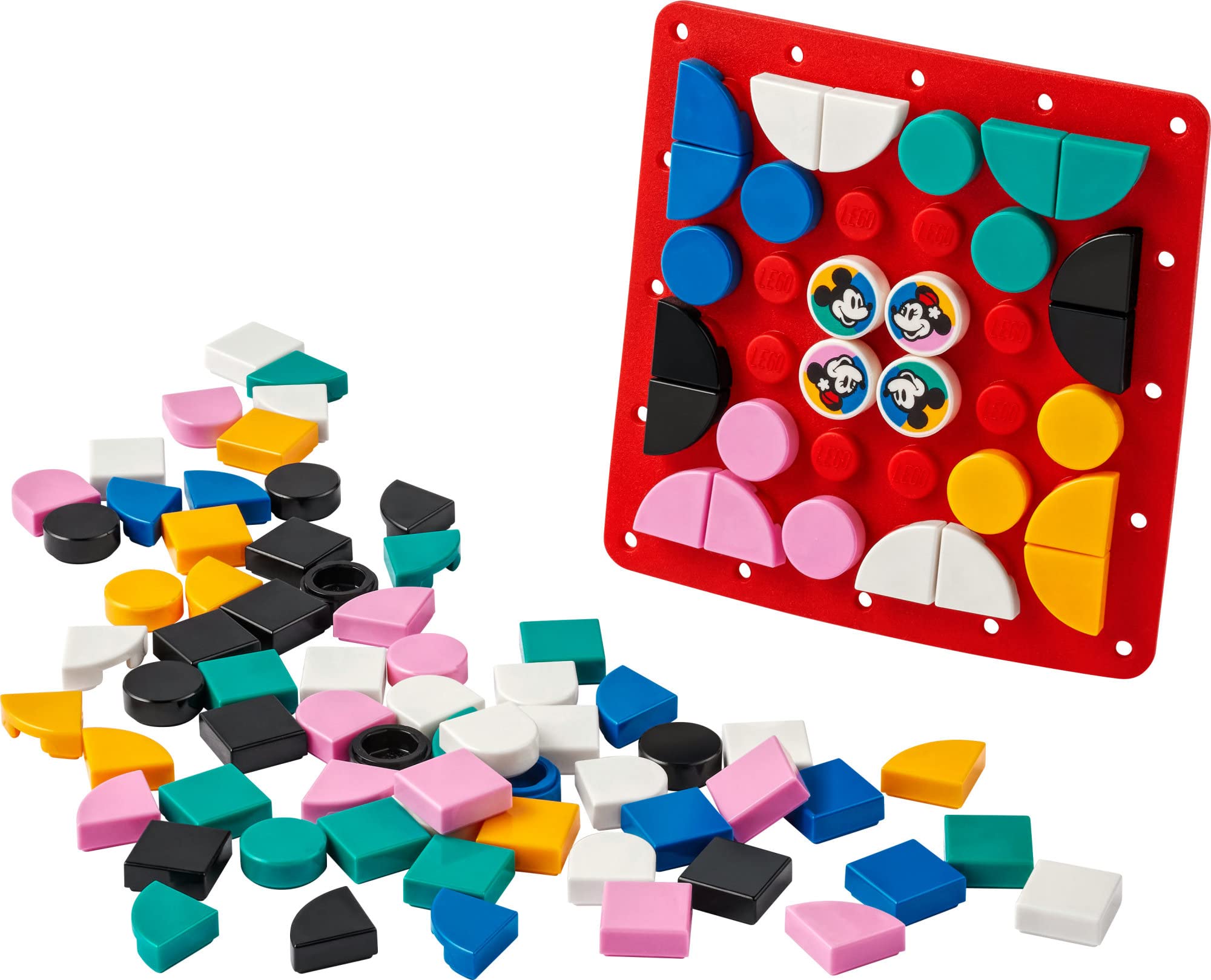 LEGO DOTS Disney Mickey and Minnie Mouse Stitch-On Patch 41963 - DIY Toy Badge Making Kit for Kids Ages 8+ | Decorate Clothes, Backpacks, Jackets & Accessories | Fun Creative Craft Activity for Birthday Gifts & Party Favors