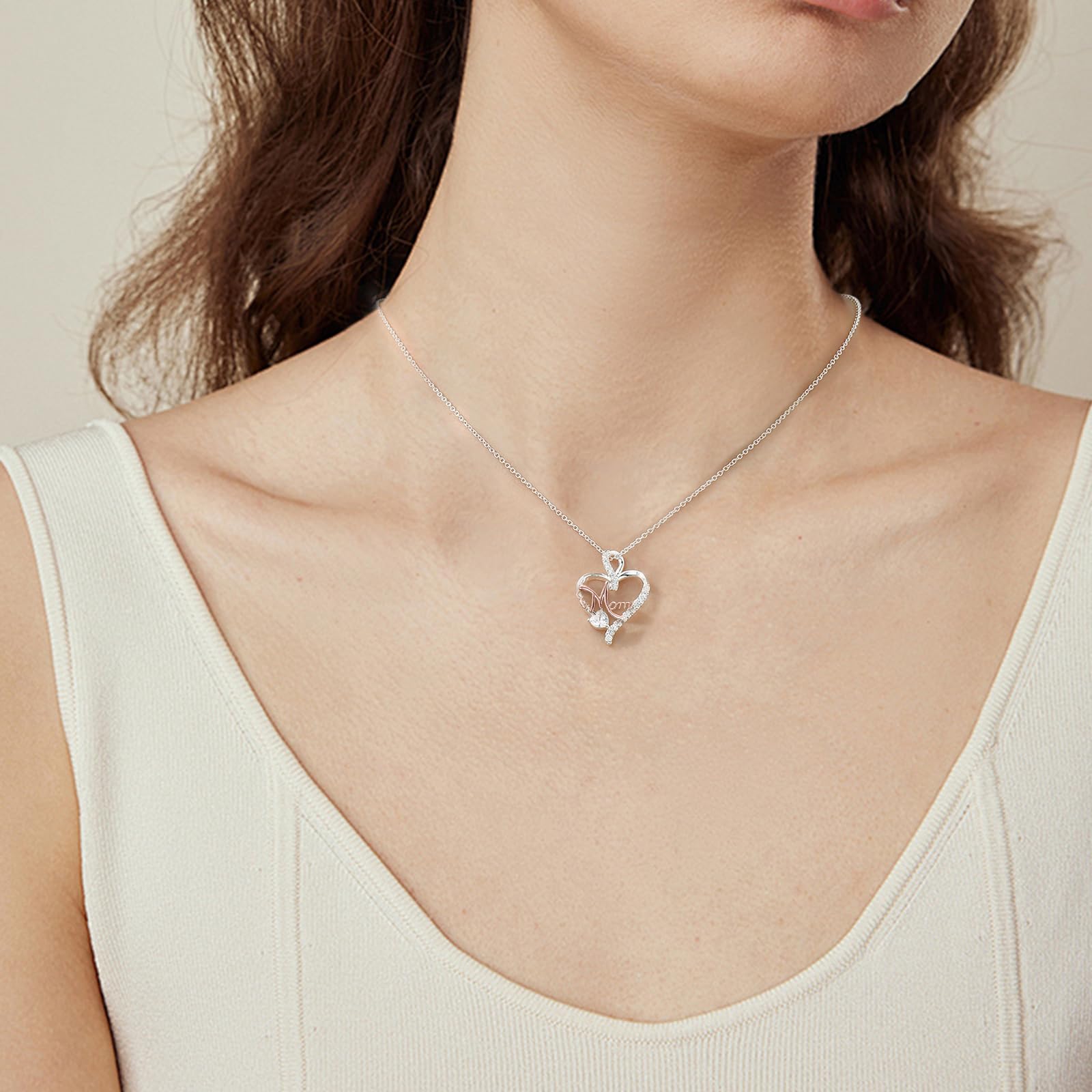 Heart Infinity Pendant Necklace for Women - Elegant Jewelry Gift for Mom, Daughter, Grandma, Wife, Girlfriend - Perfect for Birthday, Mother's Day, Graduation, Valentine's Day - Romantic & Sentimental Keepsake for Special Occasions