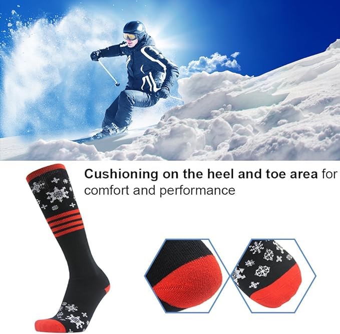 Rechargeable Heated Socks for Men & Women - Electric Foot Warmers for Hunting, Skiing, Cycling, Camping & Hiking - Perfect Winter Socks for Cold Weather & Outdoor Activities - Great Christmas Gift Idea