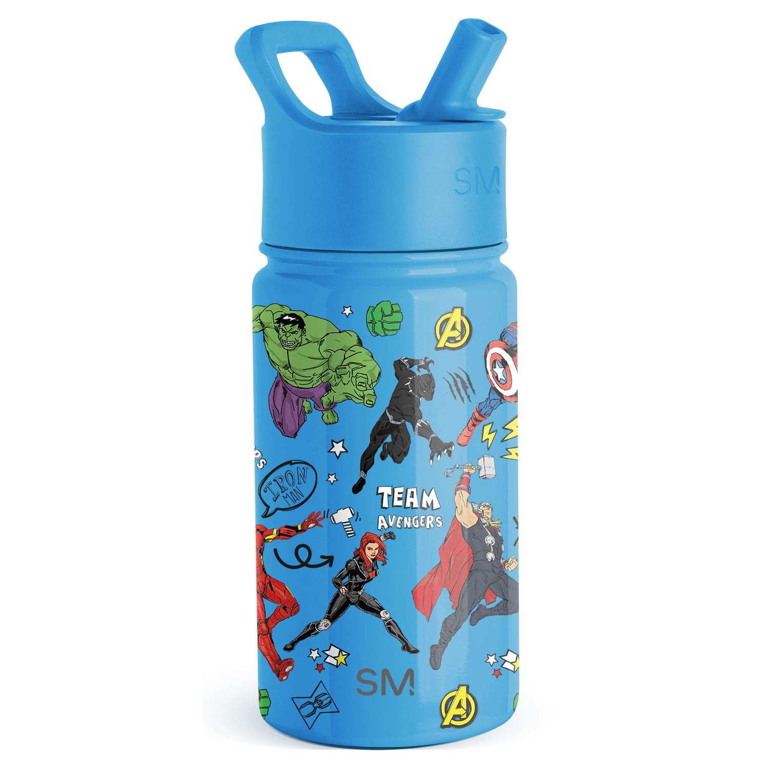 Summit Kids Water Bottle with Straw Lid - BPA Free, Leak Proof, 12oz Insulated Stainless Steel Bottle for School, Sports & Outdoor Activities