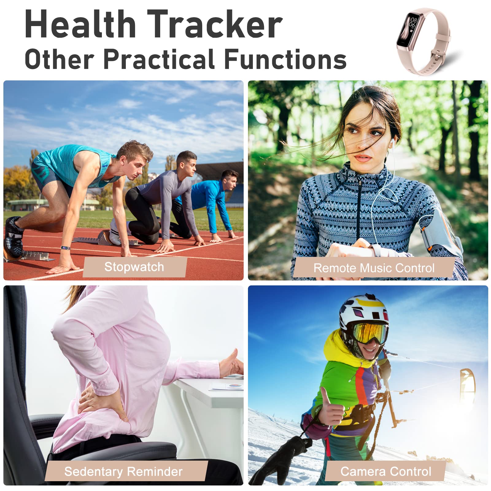 Smart Fitness Tracker with Heart Rate Monitor, Step Counter, Calorie & Sleep Tracking - 1.1