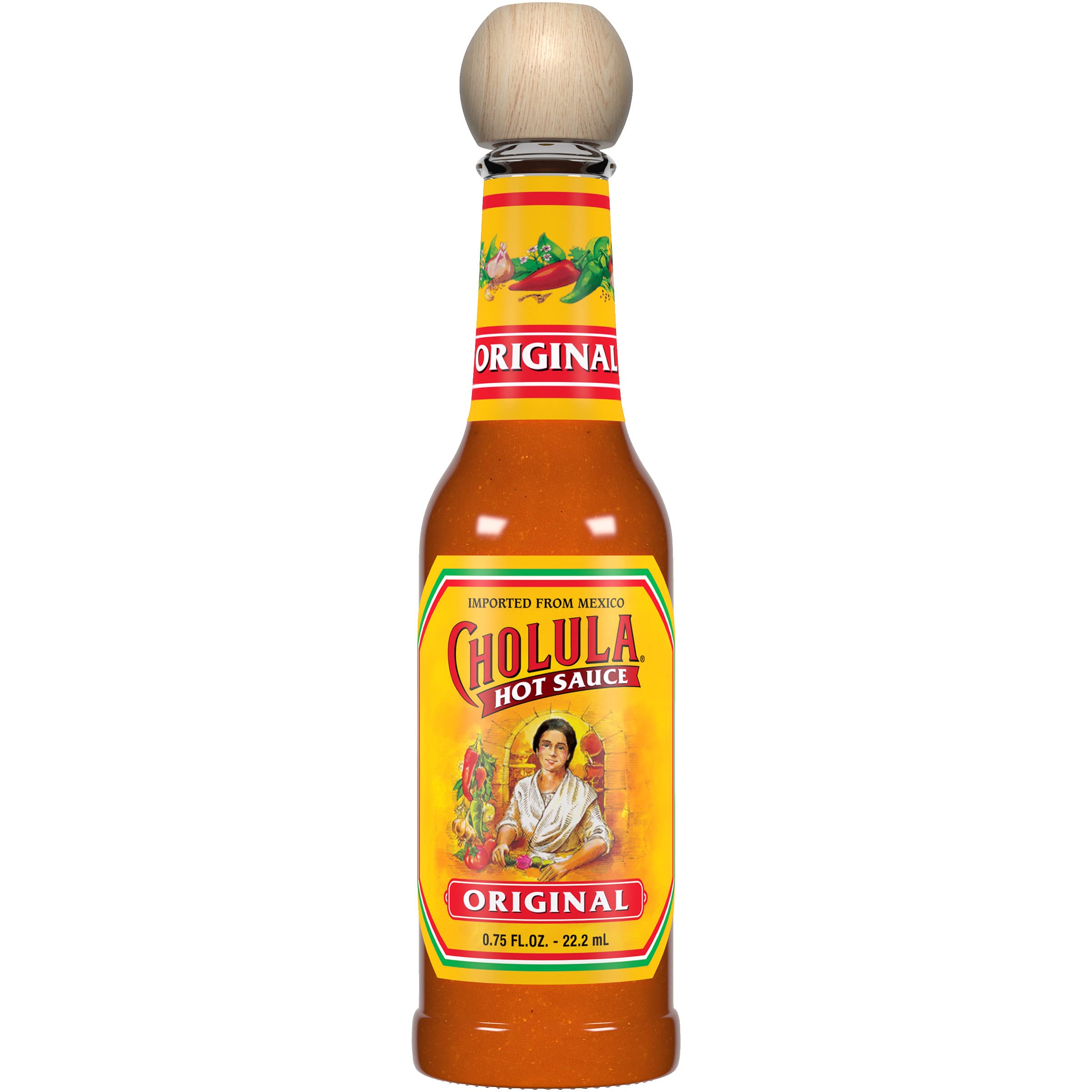 Cholula Original Hot Sauce Travel Size (48 Pack) - 0.75oz Mexican Pepper Hot Sauce Bottles for Restaurants, Delivery & Takeout | Perfect for Tacos, Burgers, Pizza & Snacks