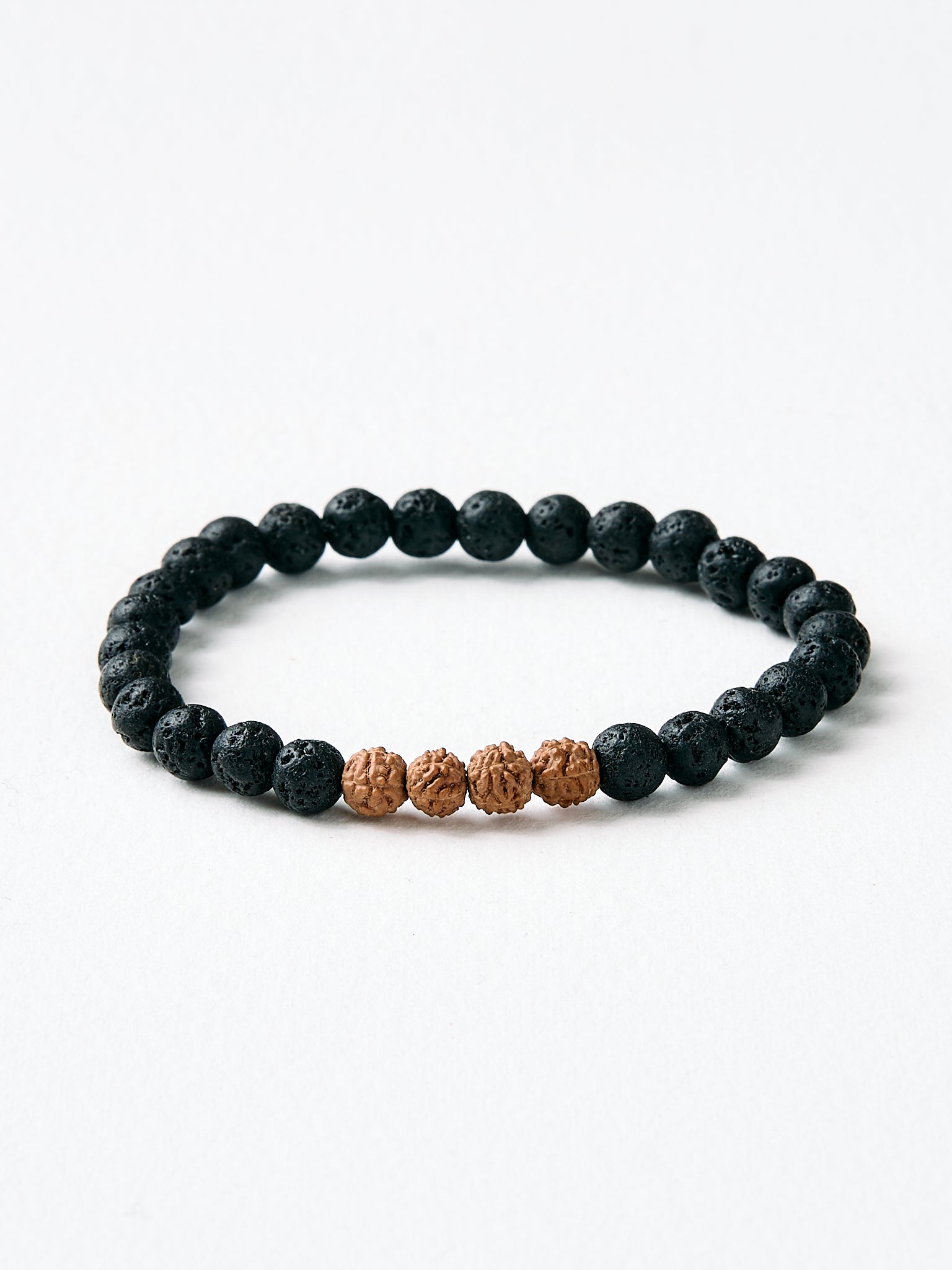 Black Lava Mala Bead Bracelet for Meditation, Yoga & Spiritual Healing - 108 Prayer Beads for Mindfulness & Stress Relief