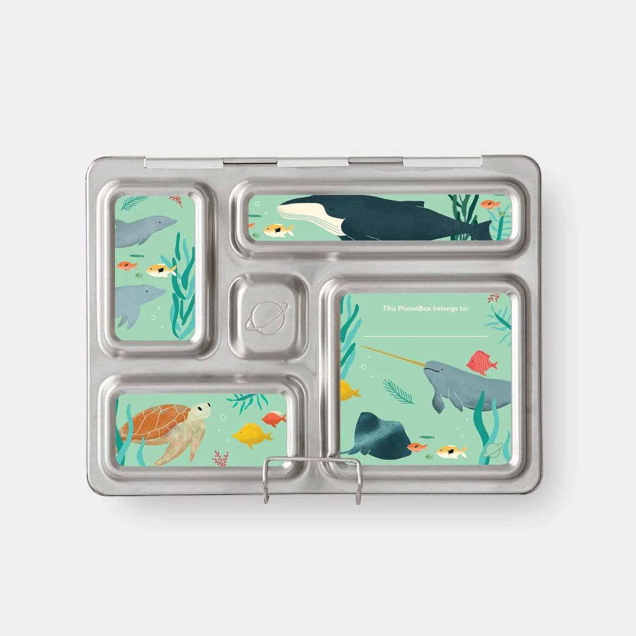 PlanetBox Rover Stainless Steel Bento Lunch Box for Kids & Adults | Eco-Friendly Reusable Food Container | Perfect for School, Work, Picnics & Travel