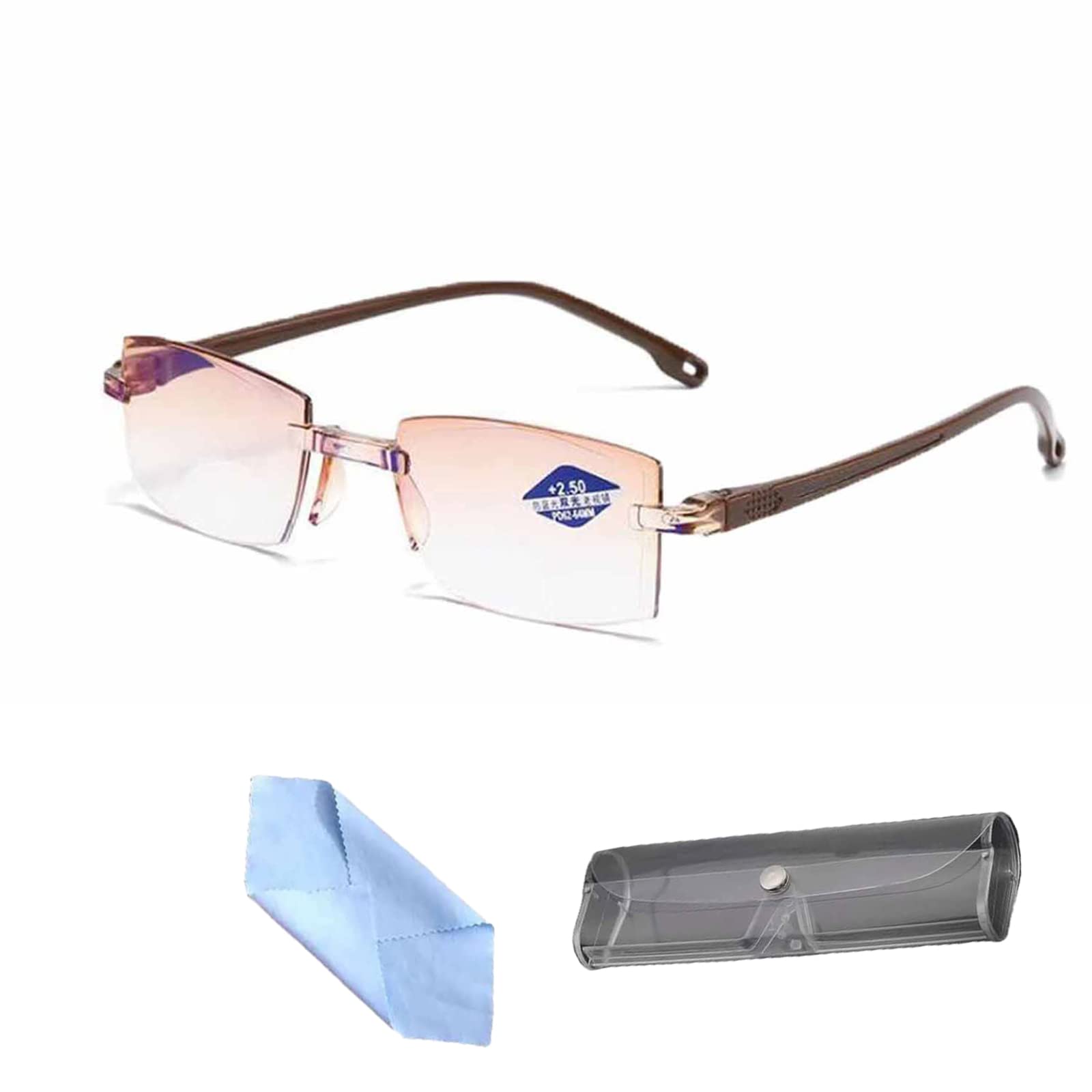 Hilipert Smart Reading Glasses with Dual Focus Technology - Adjustable Blue Light Blocking & Magnification for Reading, Computer Work, and Close-Up Tasks