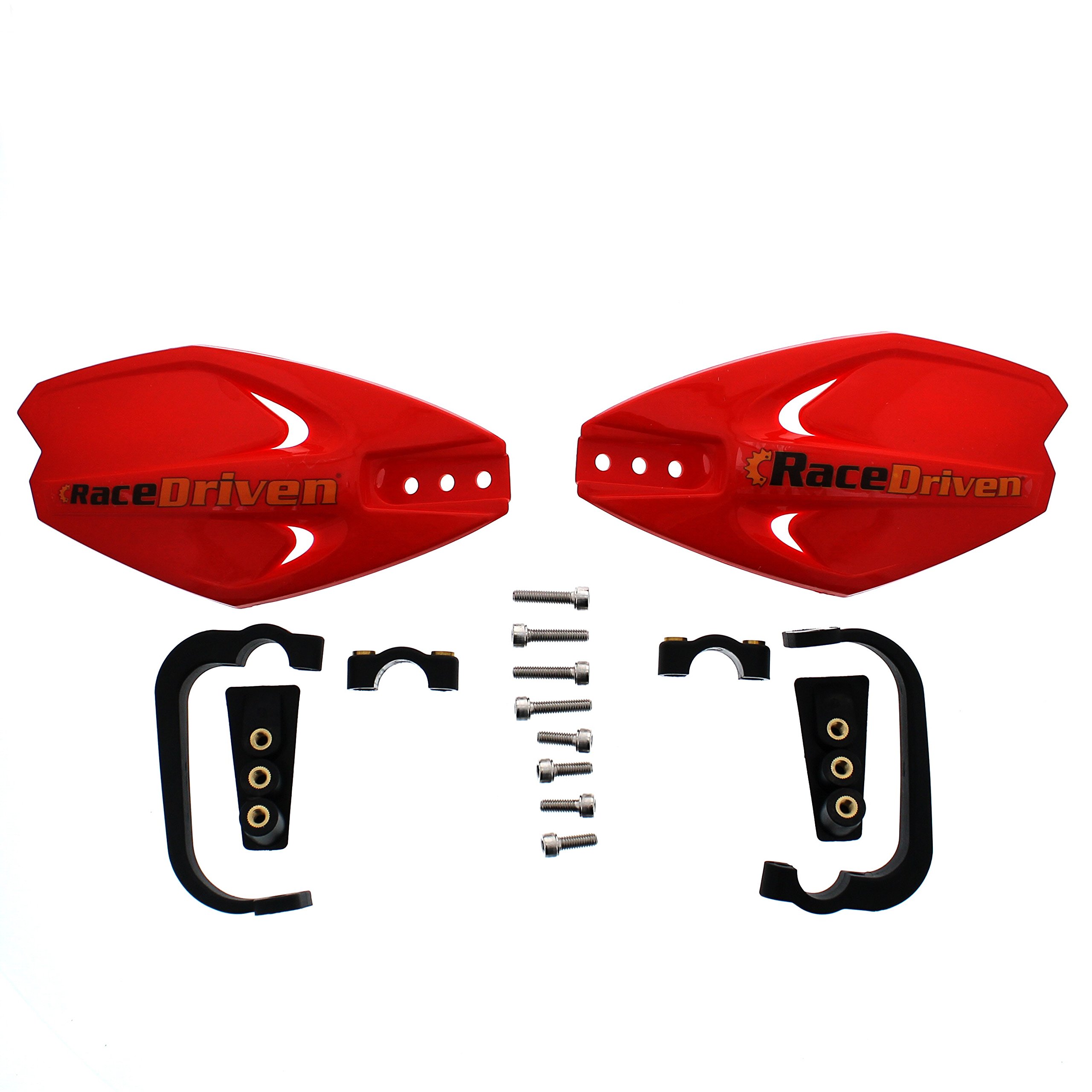 Universal Motocross MX ATV Hand Guards - Durable Red Handguards for Off-Road Motorcycle & ATV Protection | Ideal for Trail Riding, Racing & Adventure Sports