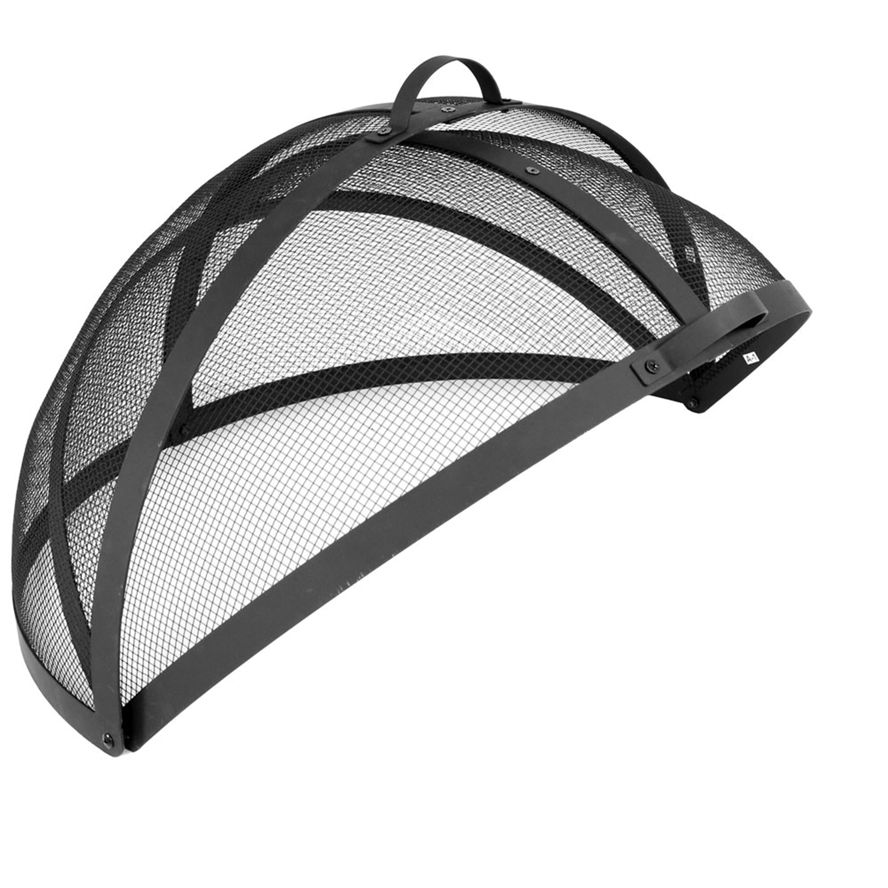 Easy Access Steel Fire Pit Spark Screen Cover - Durable & Rust-Resistant for Outdoor Camping, Backyard, Patio & Bonfire Safety