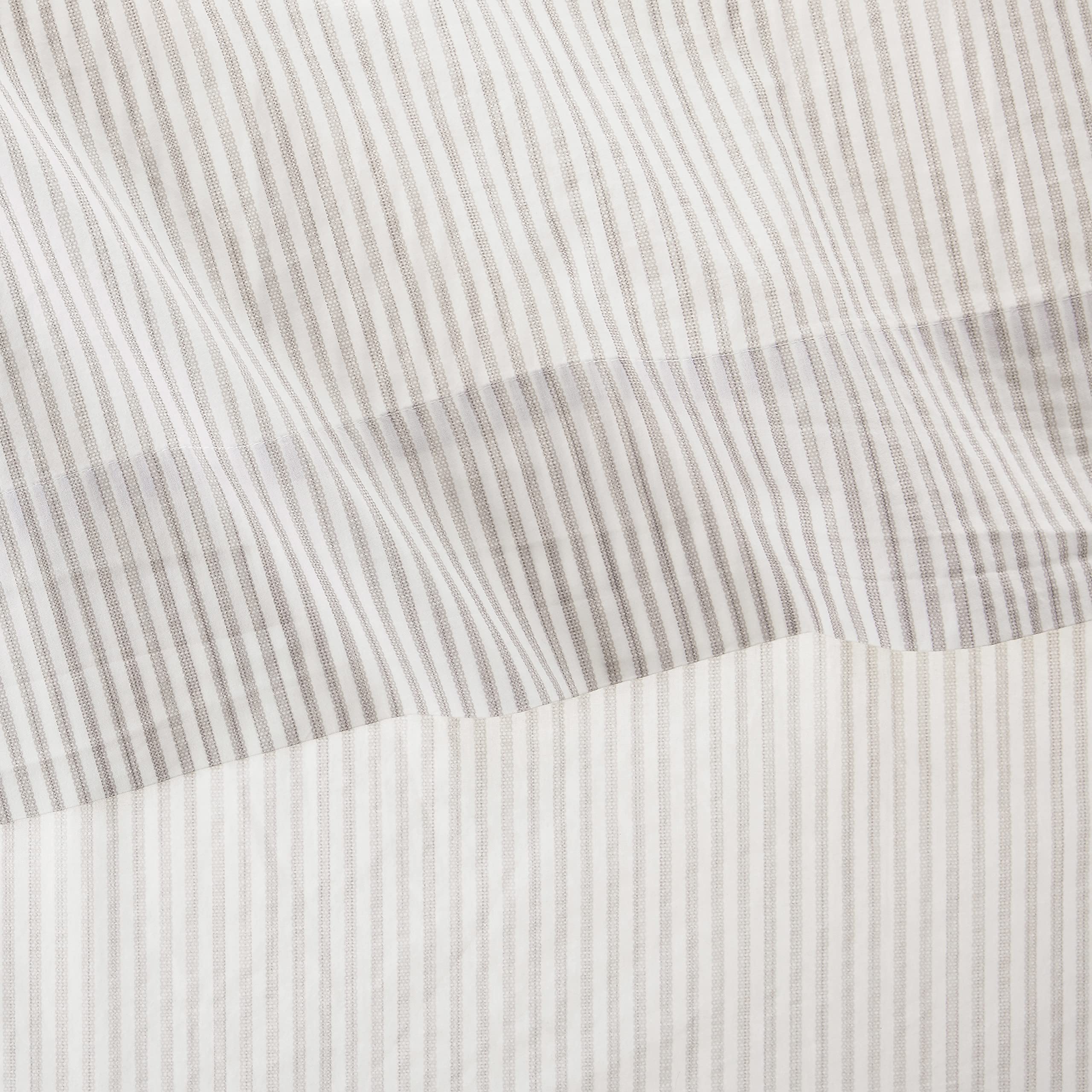 Tommy Bahama Queen Cotton Percale Sheet Set - Crisp & Cool Stylish Bedding in Paloma Beach Grey for Comfortable Sleep & Luxury Hotel Feel | Perfect for Home, Vacation Rental & Guest Room