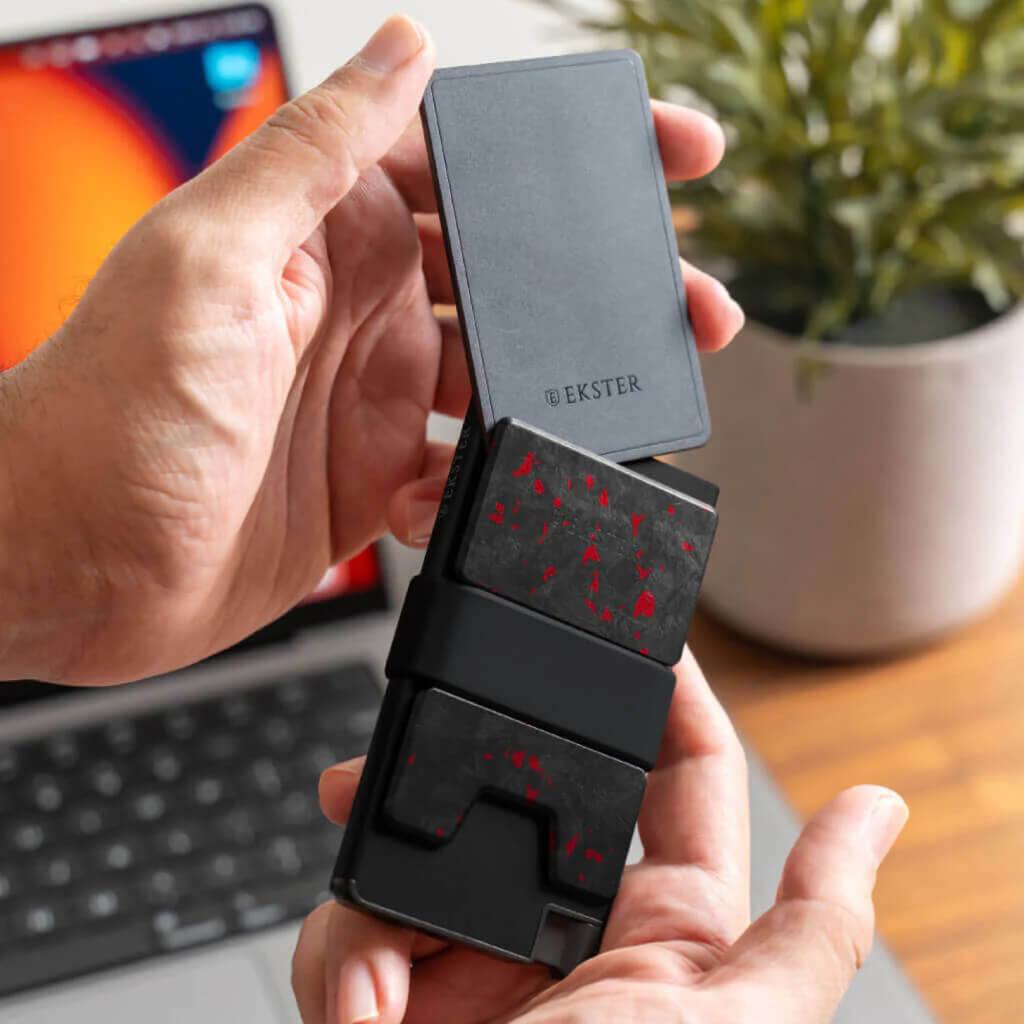 Ekster Pro RFID Blocking Aluminum Card Holder - Slim Minimalist Wallet for Men & Women - Perfect for Travel, Business & Everyday Carry