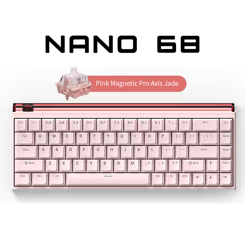MADLIONS NANO68 PRO Hall Effect Rapid Trigger Gaming Keyboard - 68-Key Compact Mechanical Keyboard with Hot-Swappable Switches for PC, Mac, PS5 - Perfect for FPS, MOBA Gaming & Typing