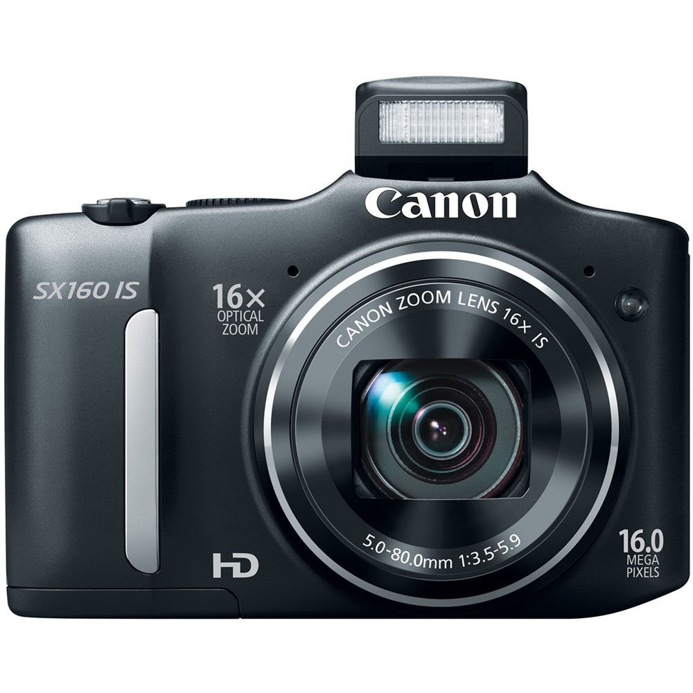 Canon PowerShot SX160 16MP Digital Camera with 16x Optical Zoom & Image Stabilization - 3.0