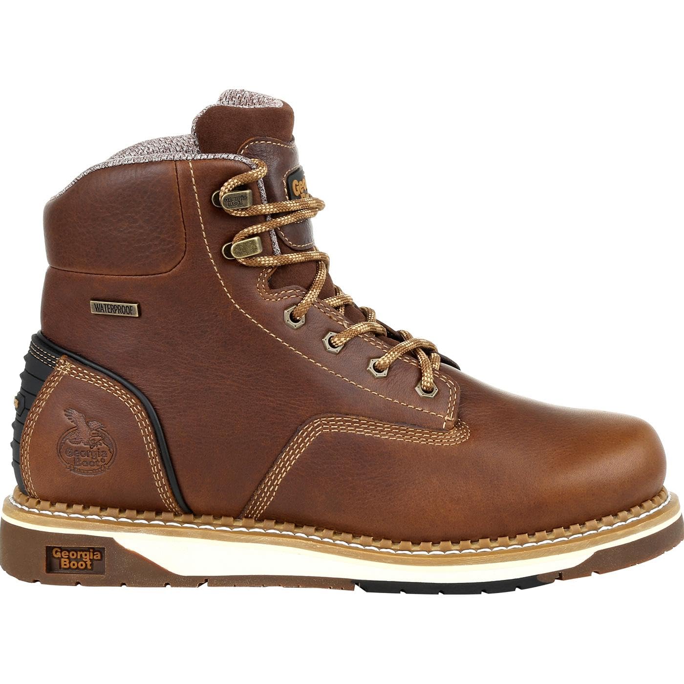 Georgia Boot Men's Brown Amp Lt Wedge Waterproof 6
