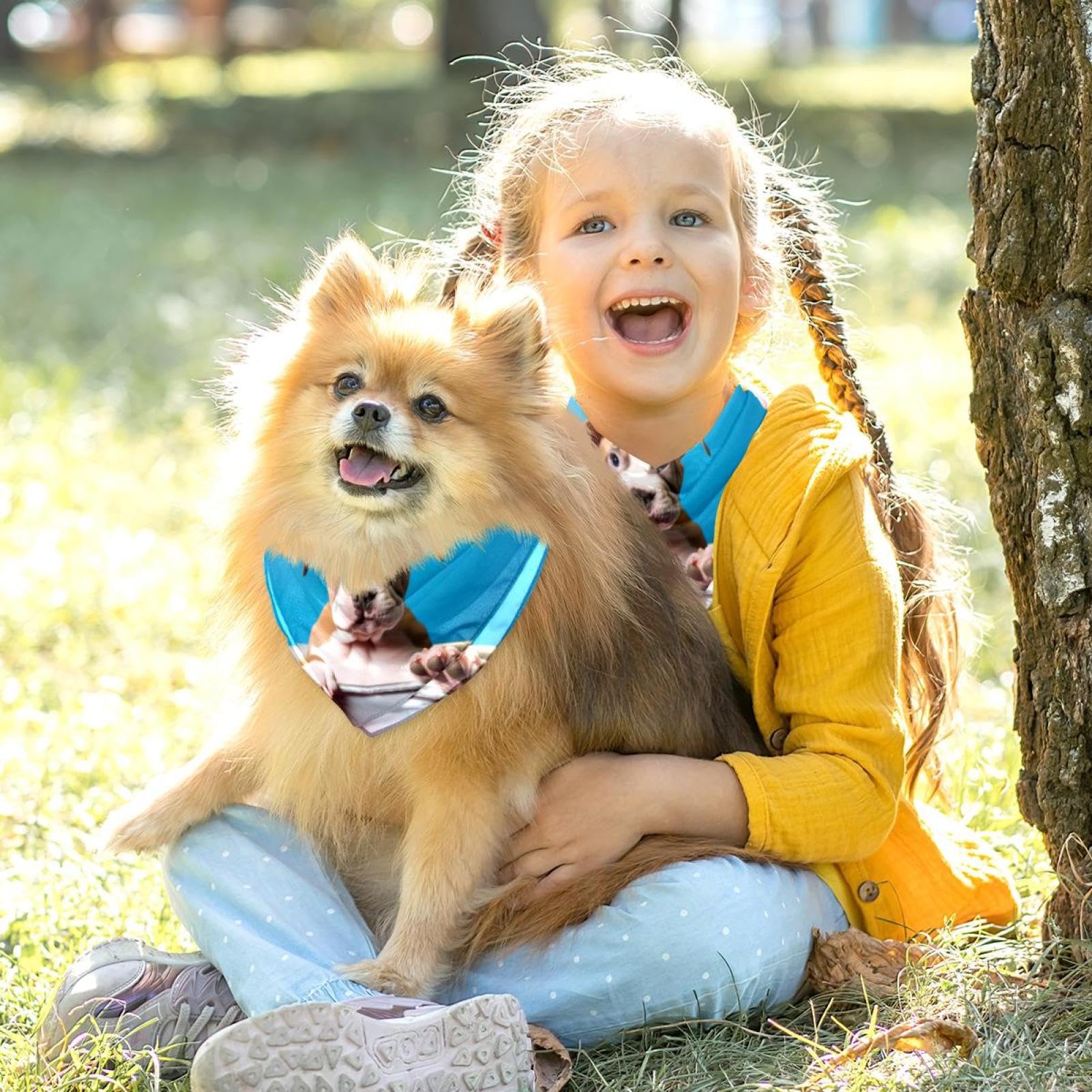 Dog Bandanas for Small Medium Large Pets - 2-Piece Set with Puppy in Bath & Dog Patterns - Fashionable Pet Accessories for Dogs & Cats - Perfect for Grooming, Photos & Special Occasions