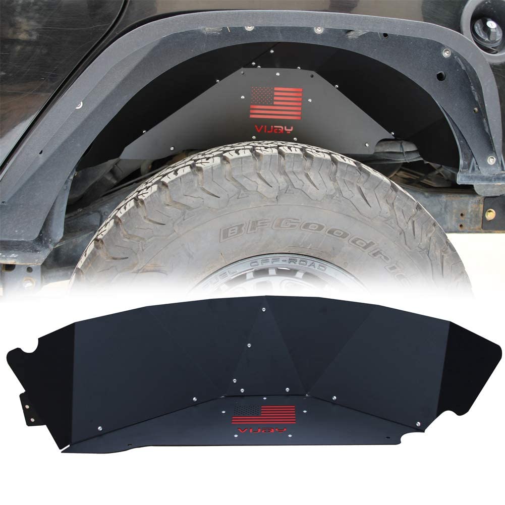 Wrangler Front & Rear Inner Fender Liners Kit for 2007-2017 Jeep Wrangler JK/JKU & Unlimited 2/4 Doors - Durable Protection Against Road Debris & Mud for Off-Road Adventures