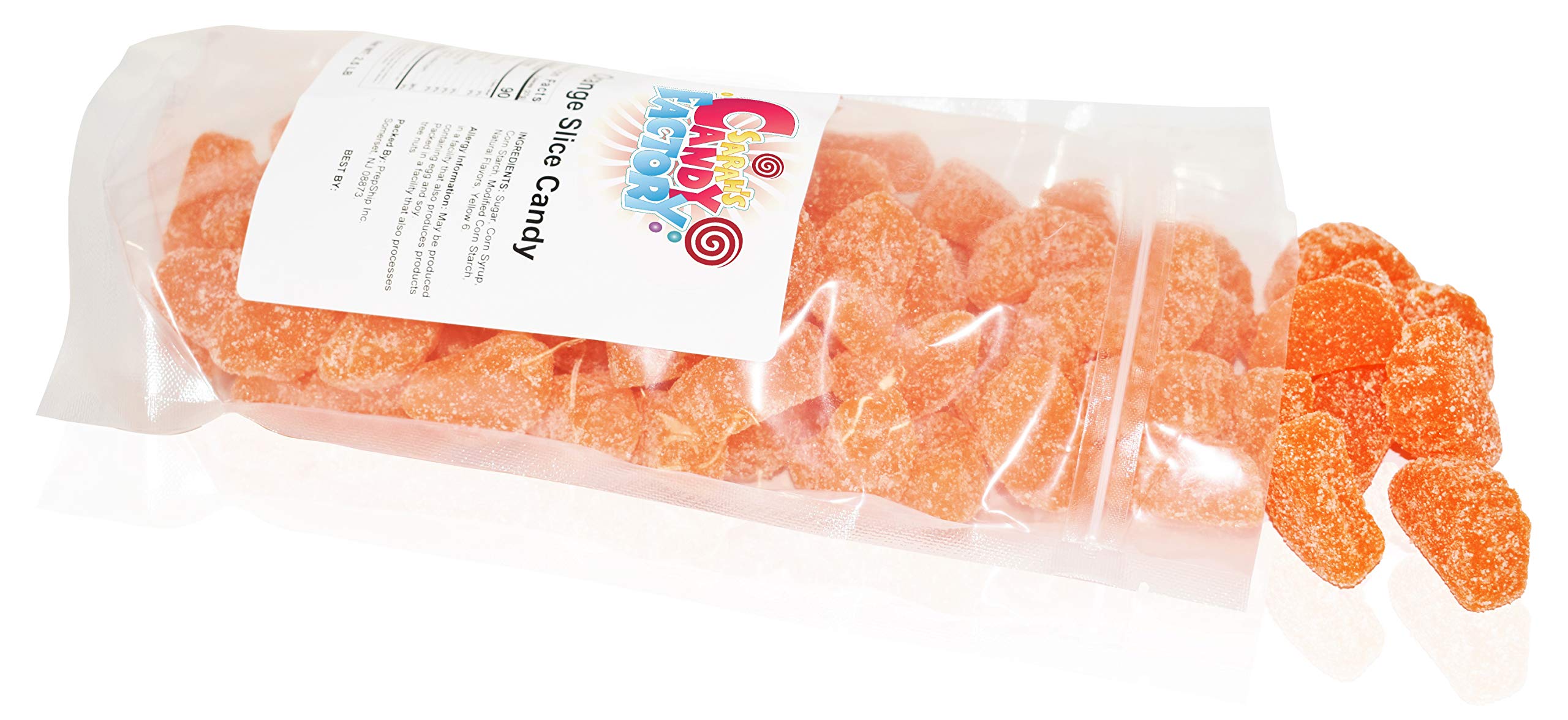 Sarah's Candy Factory Orange Slice Candy - 2.5 Lbs Resealable Bag | Sweet & Tangy Orange Flavored Candy for Parties, Gifts & Snacking