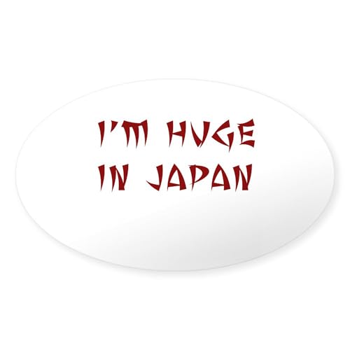 Clear - Huge In Japan Oval Sticker