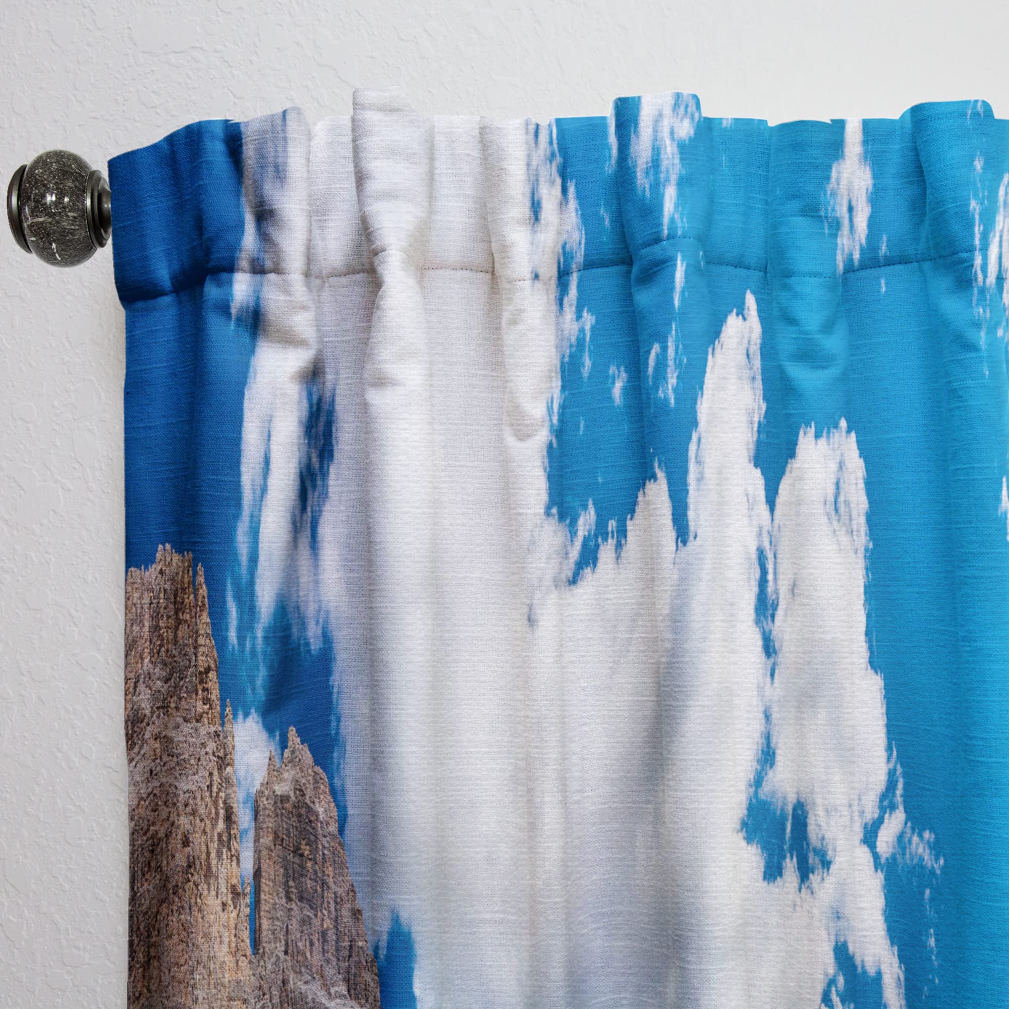 DesignQ Thermal Insulated Blackout Curtains - Single Panel 52x95 Inches for Bedroom & Living Room - Nature Inspired Relaxing View - Perfect for Light Control, Privacy & Energy Efficiency