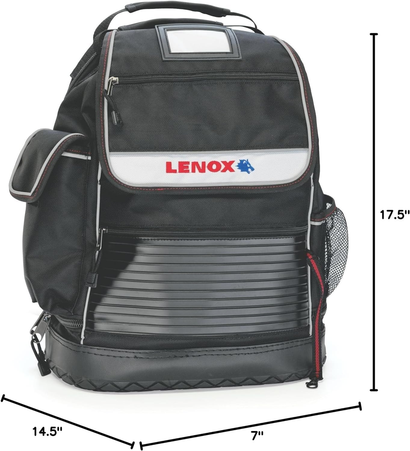 LENOX 30-Pocket Heavy Duty Tool Backpack for Electricians & Contractors - Durable Gray Work Backpack (1894646) - Perfect for Construction Sites, HVAC Work & DIY Projects