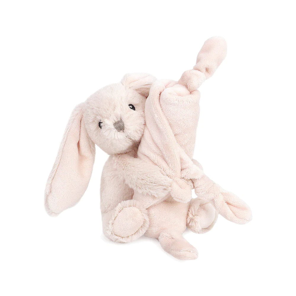 Rosie Bunny Knotted Security Blanket - Soft Baby Comfort Blanket for Toddlers & Infants - Perfect for Naptime, Travel, and Sensory Soothing