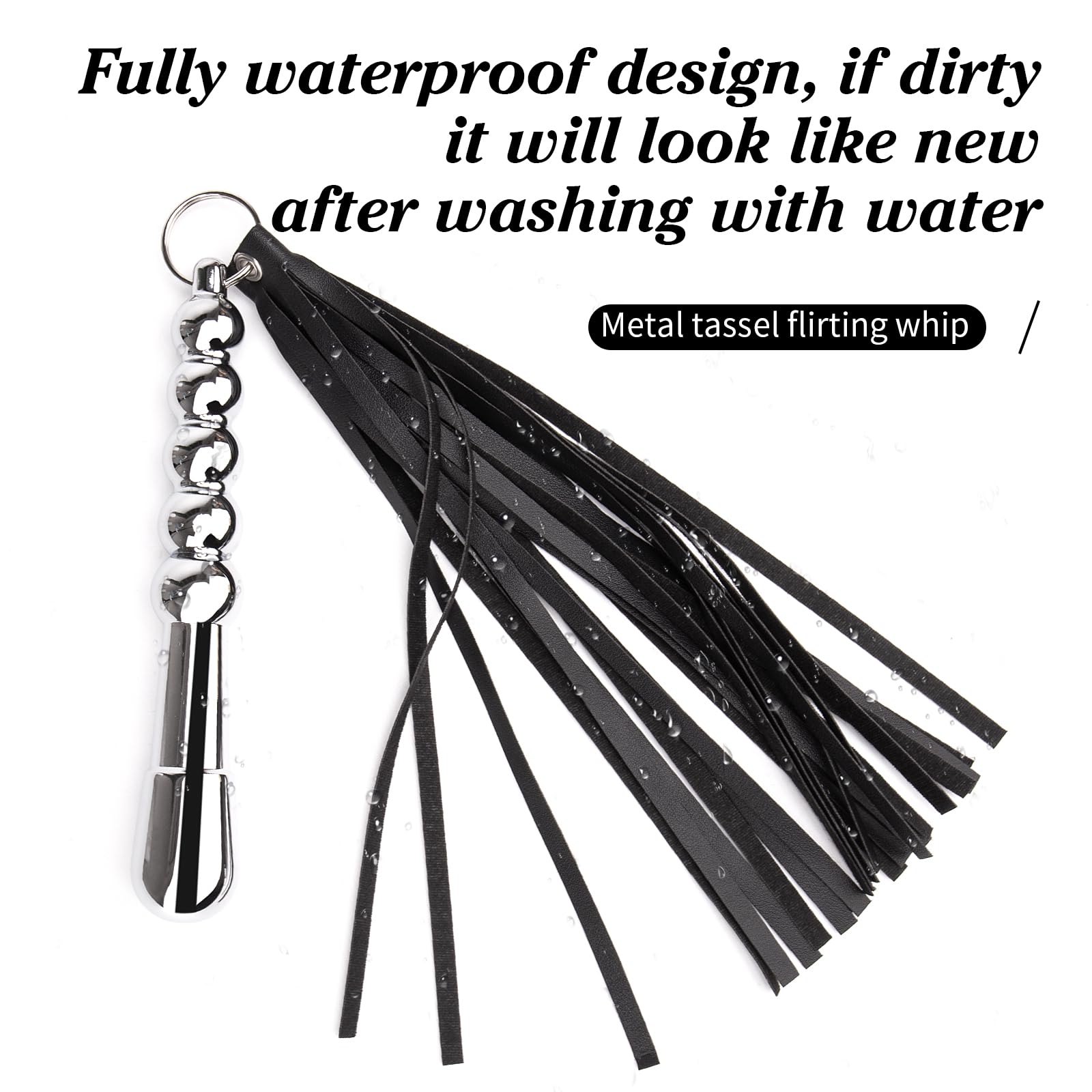 Premium Leather BDSM Whip - Sensual Flogger for Couples Play, Adult Spanking Paddle & Erotic Toy - Perfect for Roleplay, Bondage & Intimate Scenes