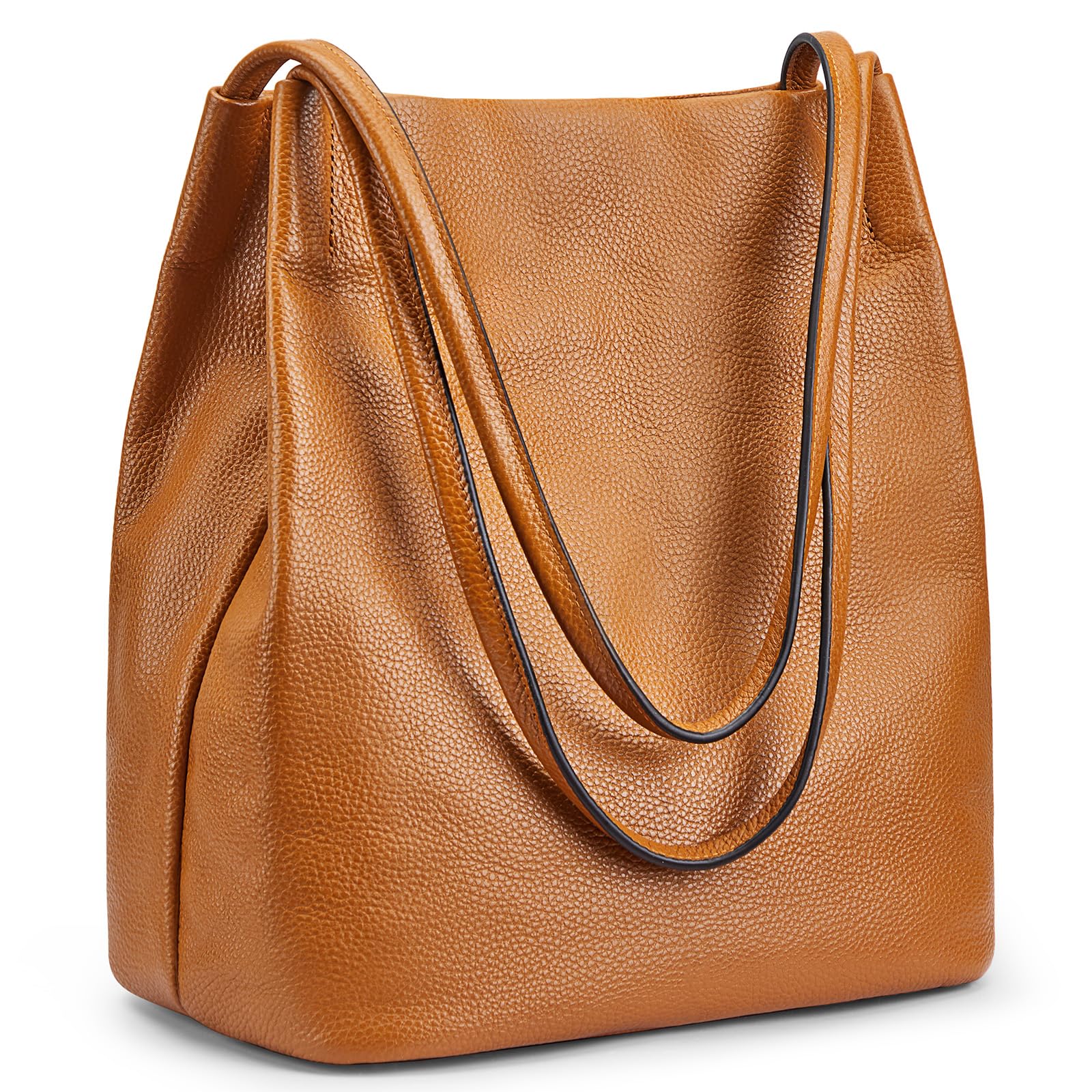 Kattee Women's Soft Leather Tote Shoulder Bag Purse - Magnetic Snap Closure - Stylish Handbag for Work, Travel & Everyday Use