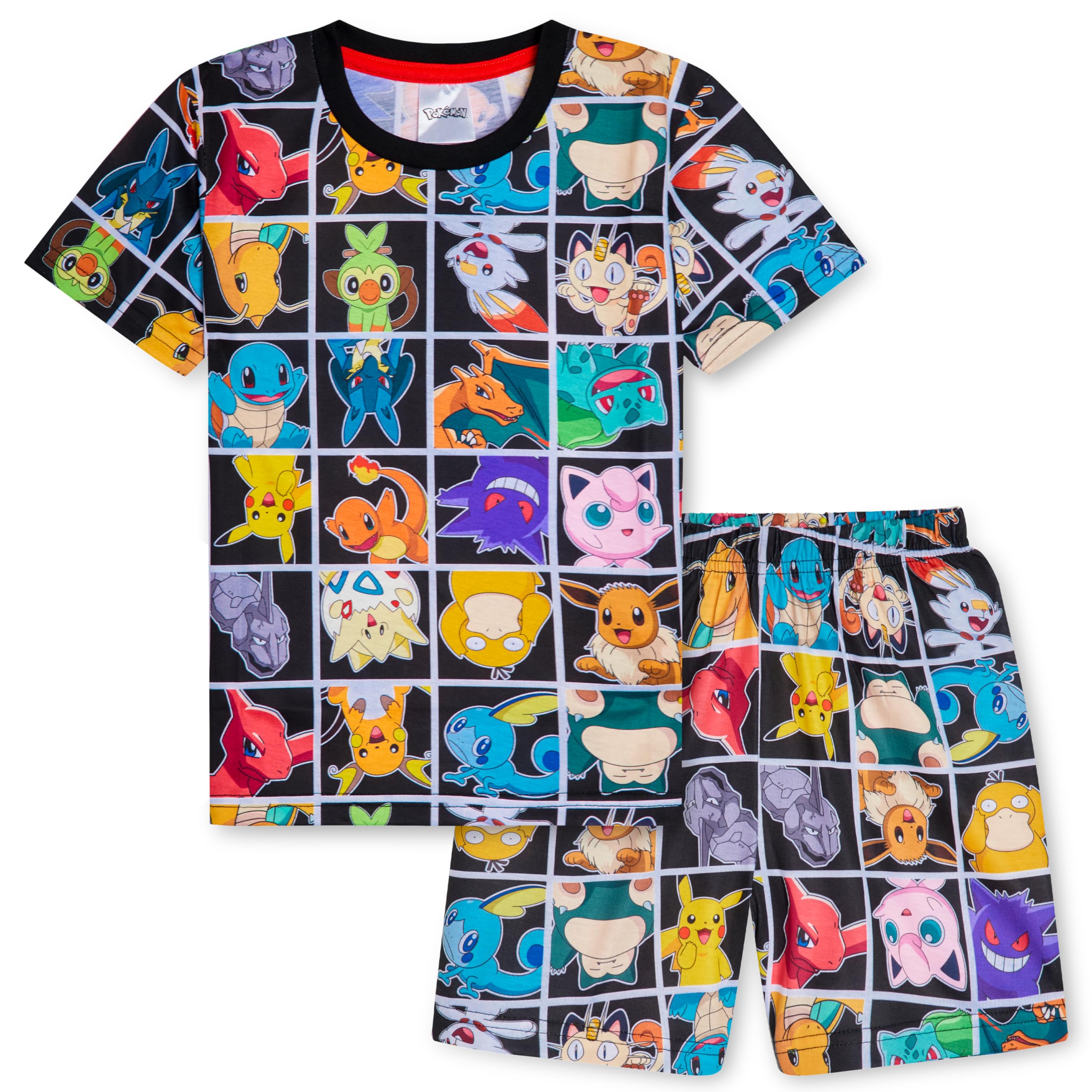 Pokemon Boys Pajama Set - Summer T-Shirt & Shorts for Kids - Sleepwear & Gifts
