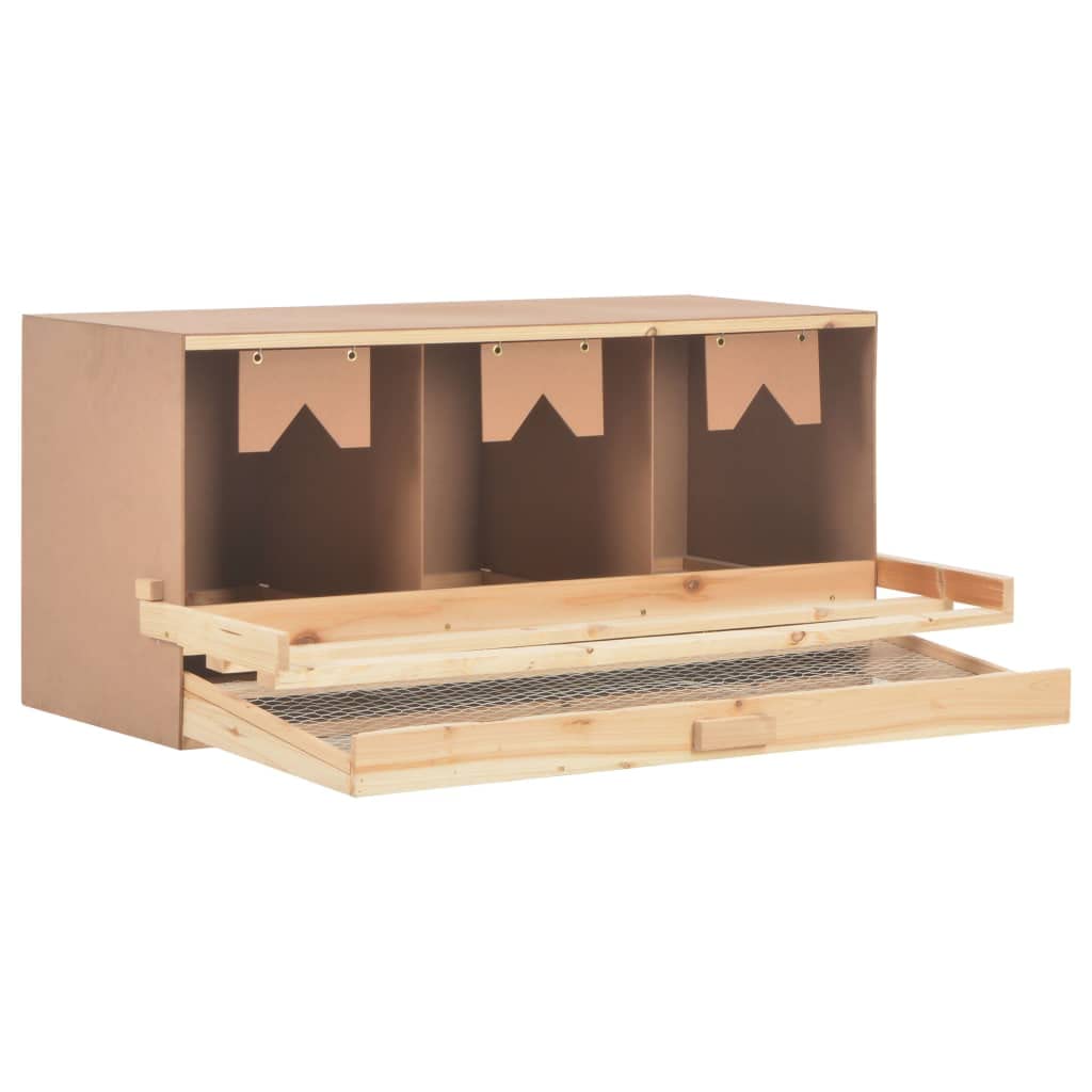 GOTOTOP 3-Compartment Chicken Nesting Box for Egg Laying - Durable Hen Laying Nest for Egg Protection | Perfect for Backyard Coops, Poultry Farms & Sustainable Homesteading